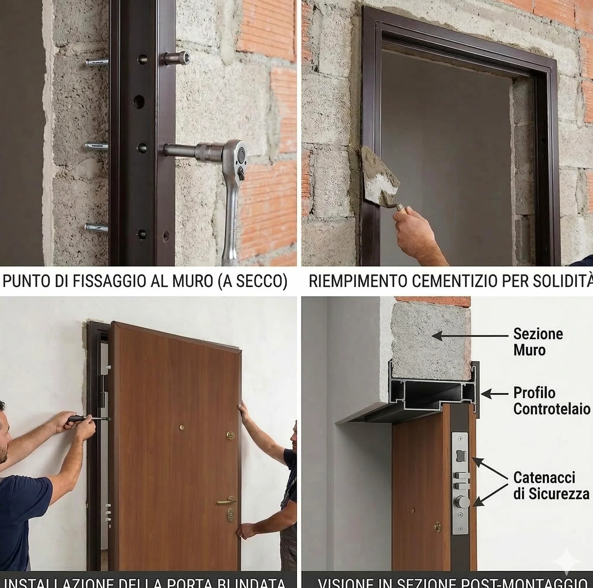 Controtelaio porta blindata Handy anta singola per porte blindate 90 x 210 cm