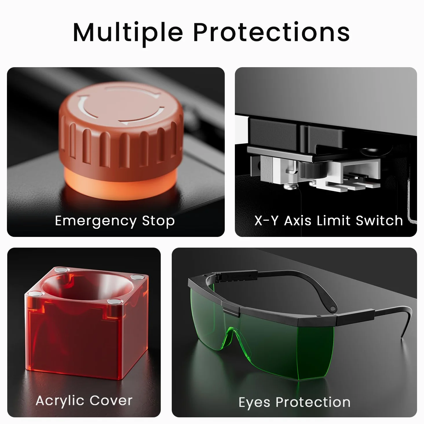 LONGER RAY5 Mini incisore laser, 12000 mm/min, taglierina ad alta velocità per legno, metallo, acrilico, pelle, CNC fai da te, area di incisione 140 x 130 mm, WiFi, sicurezza arresto di emergenza (2,5