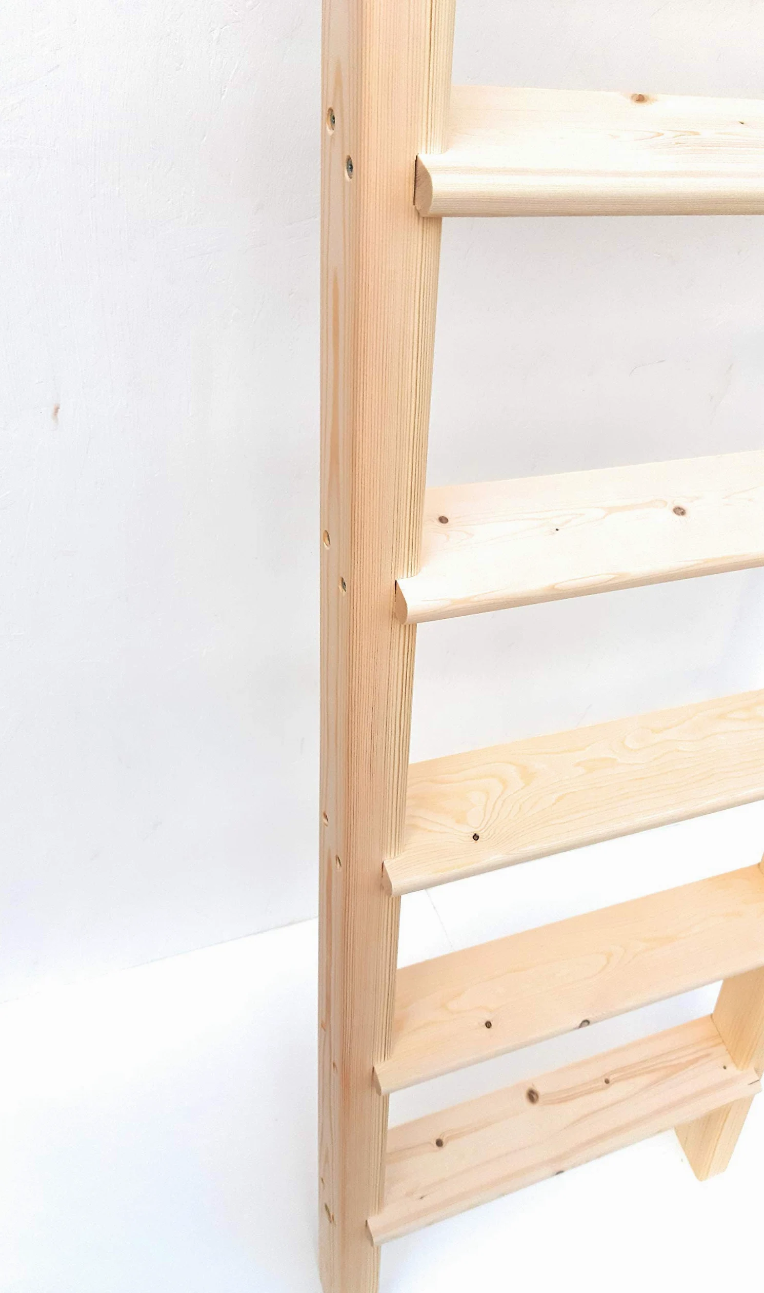 Scala scaletta per soppalco,letto a castello in legno naturale (Altezza cm 150)