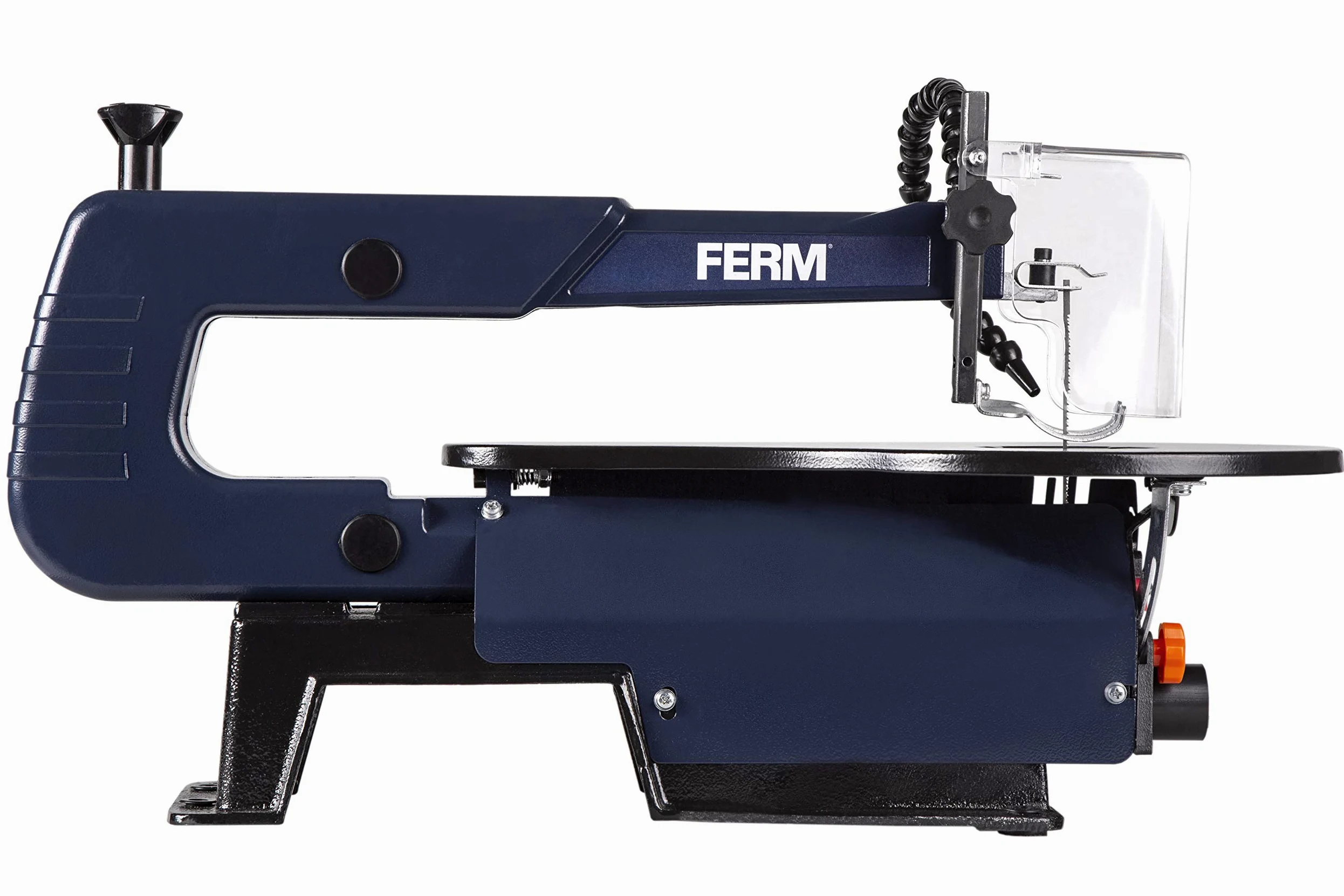 FERM Sega da traforo 120W - interruttore a pedale. Include lame TPI e chiave a brugola.