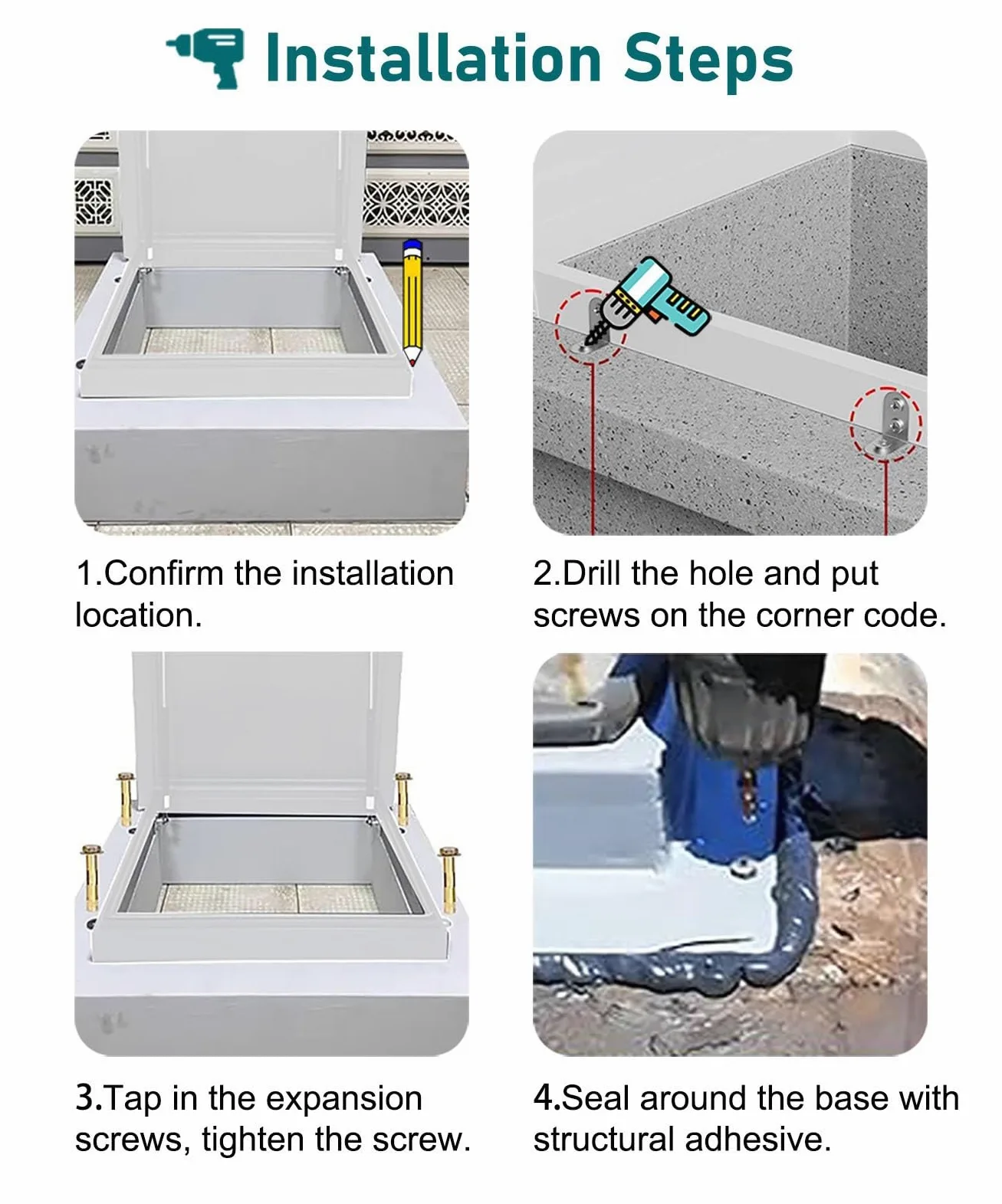 Botola sul Tetto Botola di Fuga per Seminterrato e Tetto Piano, Coperchio di Accesso di Emergenza Impermeabile, Lucernario, Botola per Tetto Piano(75x55cm(29.5x21.7in))