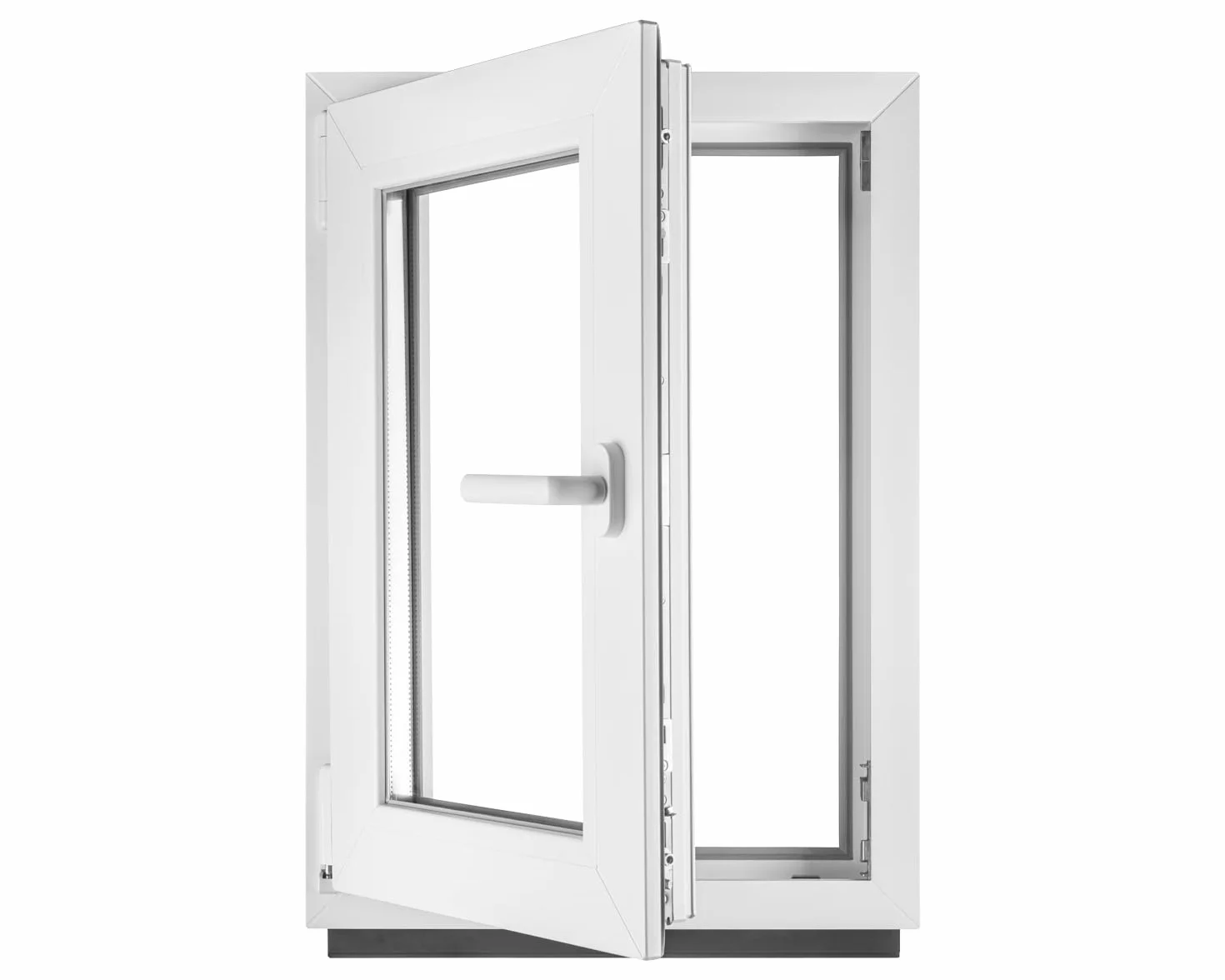 Finestra Serramenti in pvc Bianco - Vetro camera Larghezza x Altezza 50 x 70 cm apertura Sinistra 500 x 700 mm Funzione Girevole - Ottima scelta