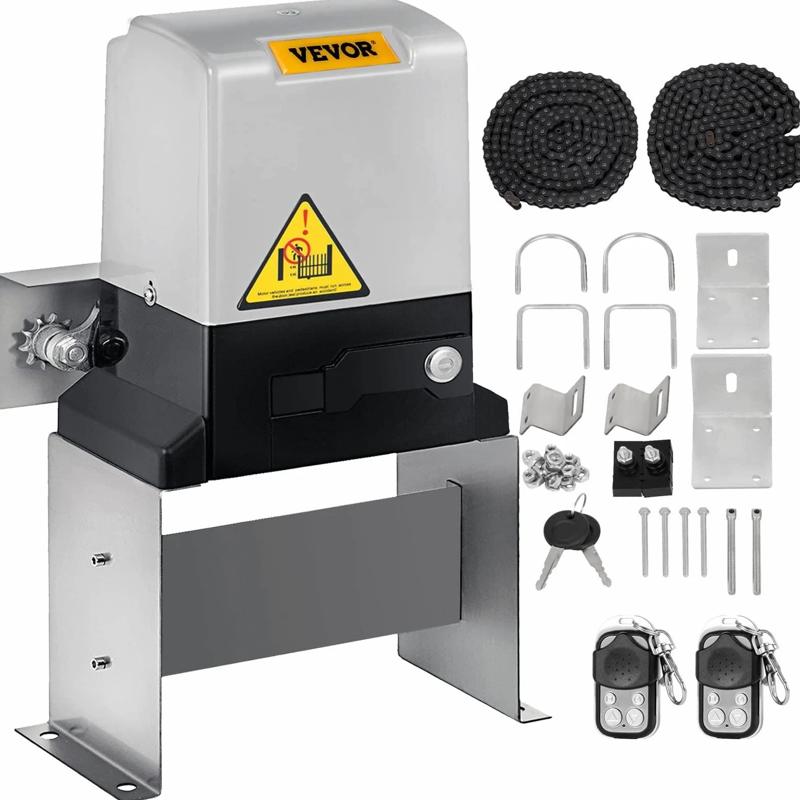VEVOR Apricancello Scorrevole 817 kg Cancello Scorrevole Apriporta con 2 telecomandi, Kit Ferramenta per Cancello Sicurezza, 360 W Velocità Viaggio 13 m/min Motore Elettrico per Cancello Scorrevole