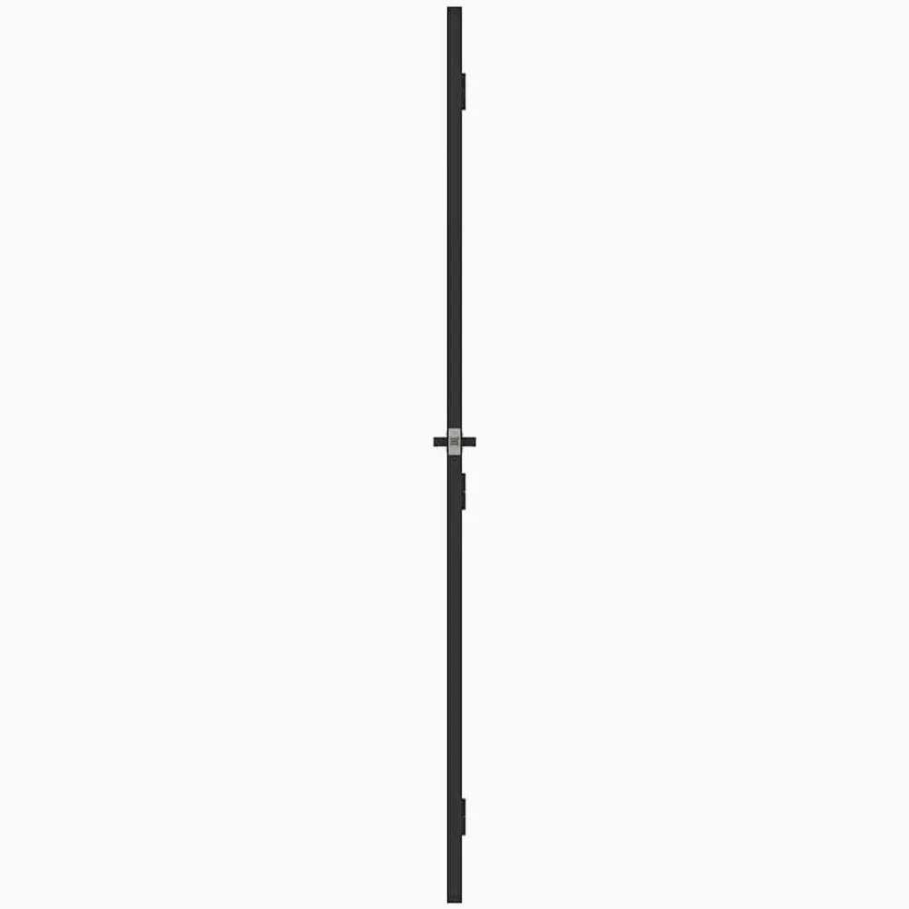 vidaXL Porta Interni Sottile Nera 83x201,5cm Vetro Temperato Alluminio