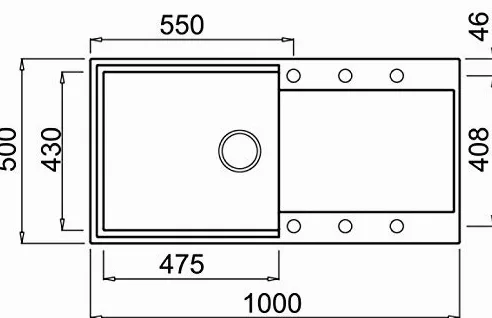 ELLECI LMY48079 | Lavello da incasso METALTEK EASY 480 | Colore : Alluminio