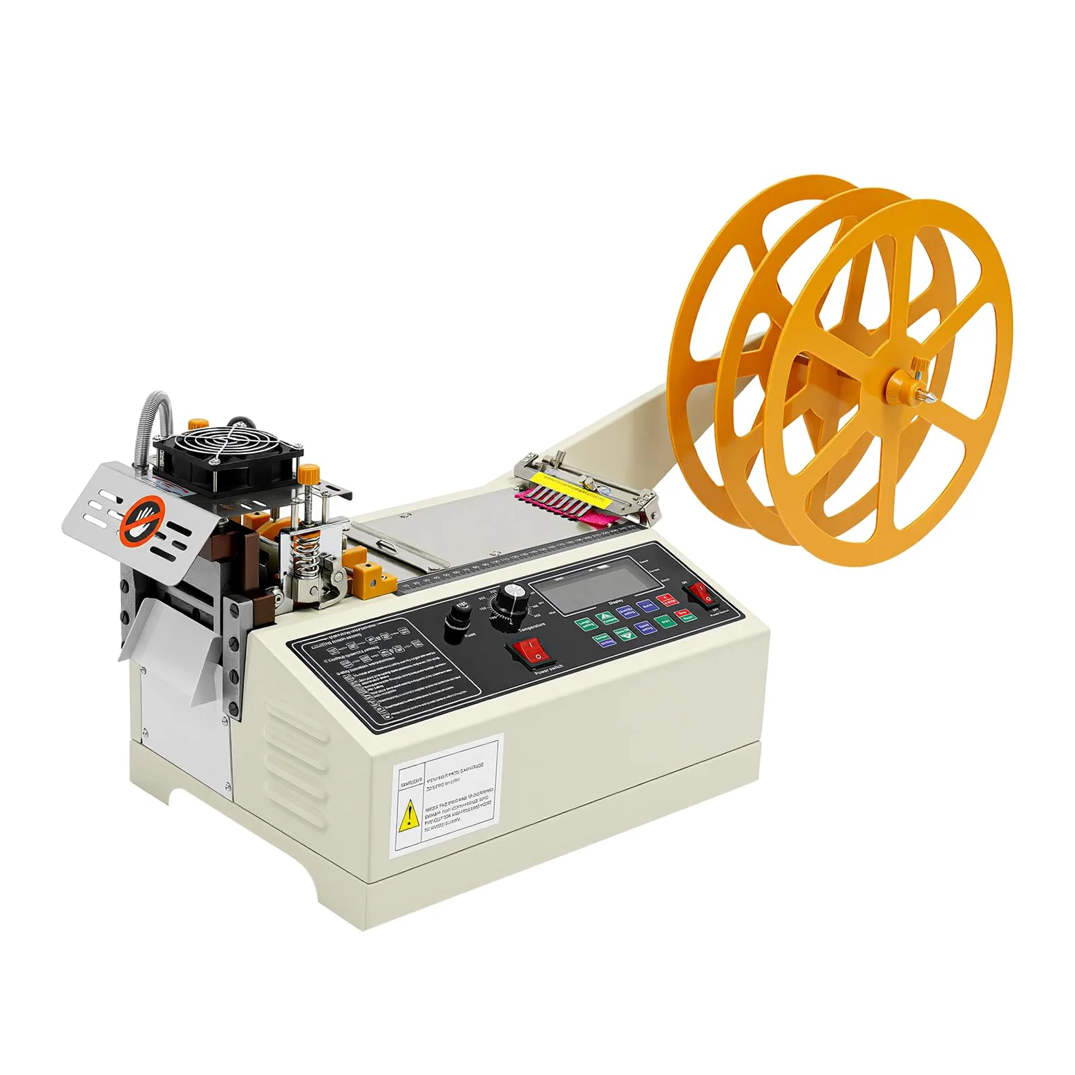 Macchina da taglio a nastro, taglio industriale automatico, acciaio inossidabile, 400 W, taglio caldo/freddo, per officina, fabbrica, artigianato, lcd, precisione 0,1 mm, larghezza 98 mm