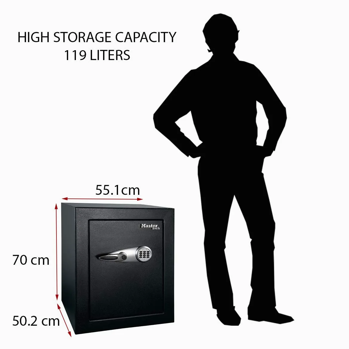 Master Lock T8-331ML Cassaforte ad Ottima Sicurezza, Combinazione, 119 L