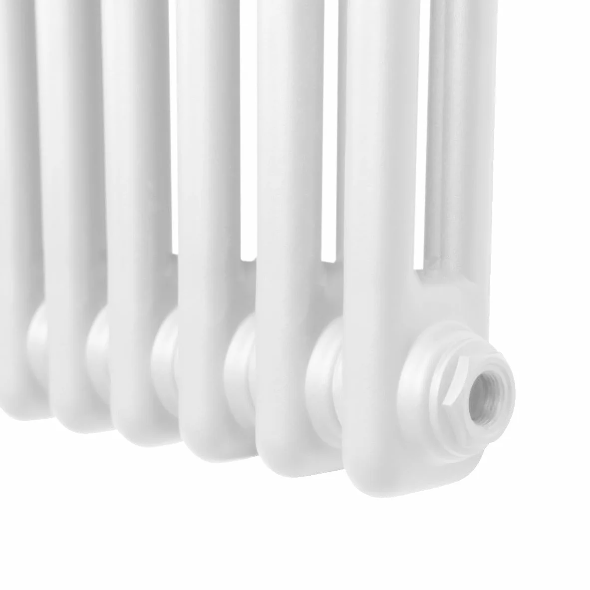 Radiatore Termosifone a 2 Colonne 1800mm x 292mm Moderno Centralizzato Bianco in Acciaio Inox Verticale a Parete Cucina Soggiorno Bagno Kit di Fissaggio e Spazzola Inclusi