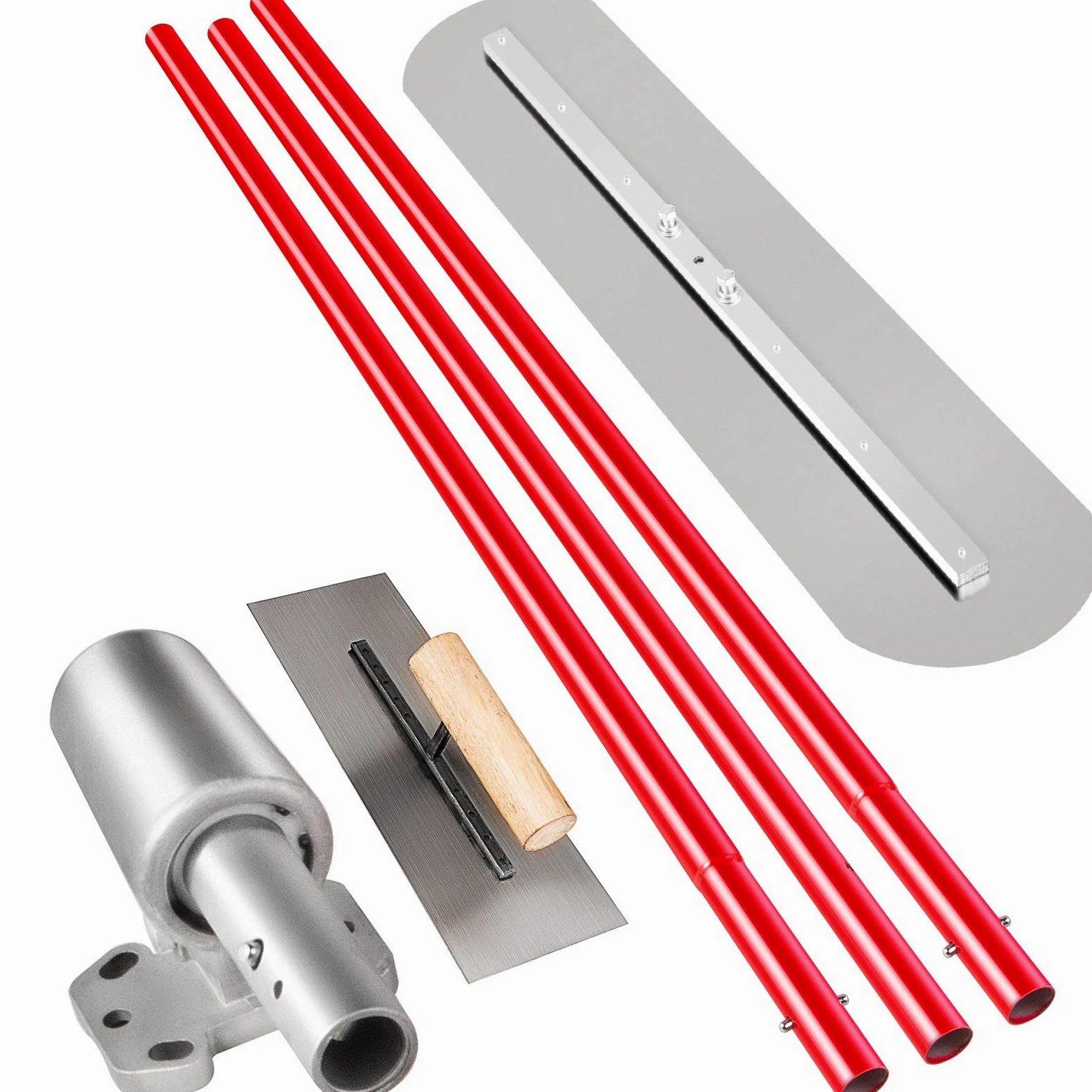 VEVOR - Galleggiante in acciaio al manganese, per calcestruzzo, 900 x 200 mm, per calcestruzzo, strumento per calcestruzzo, kit Bull Pool Float Bull Float Handle Bull Float Staffa per calcestruzzo