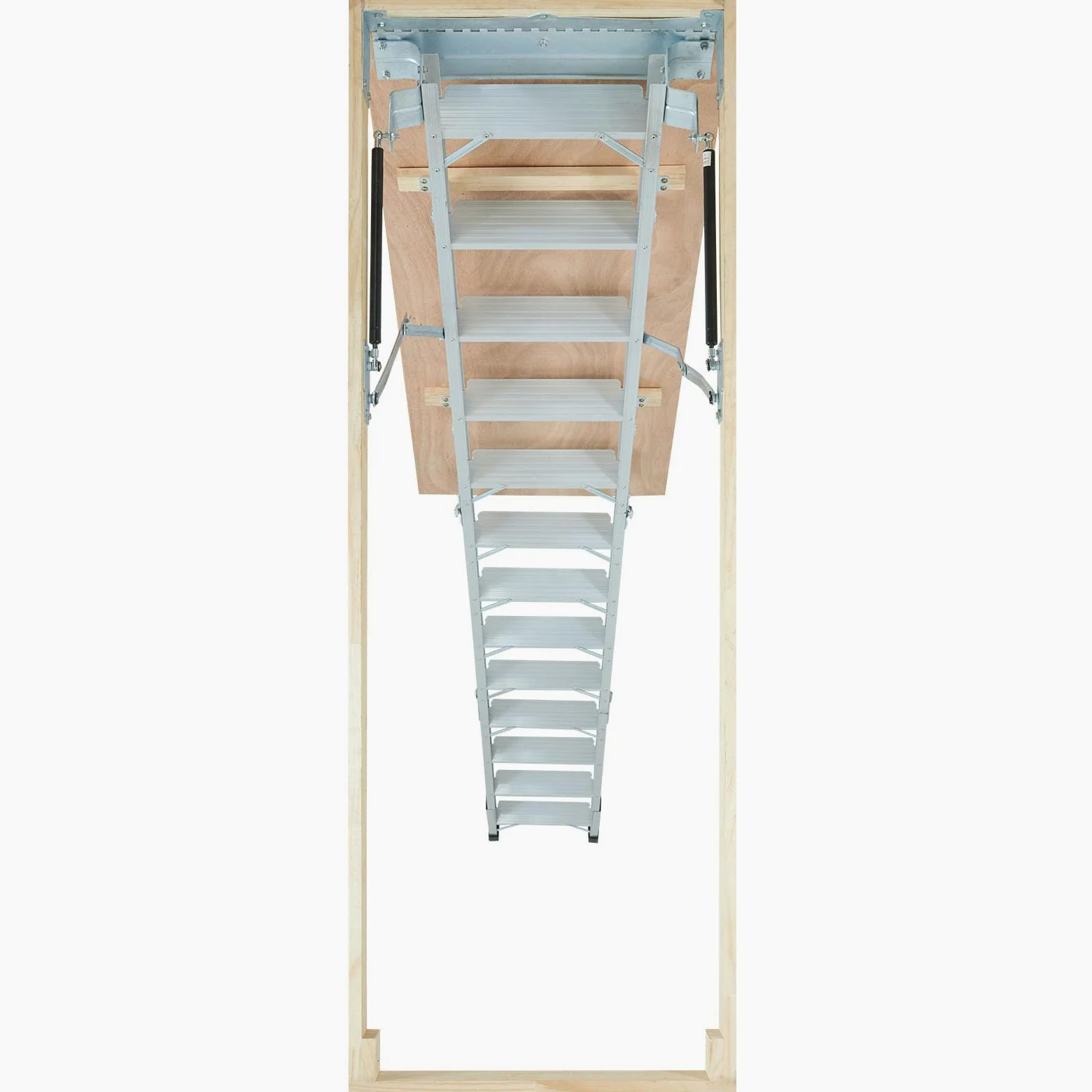 VEVOR Scaletta Pieghevole per Soffitta Scala in Alluminio Regolabile Capacità di Carico 158 kg 56x392 cm Estensione Multiuso Facile da Installare per Attico Ufficio Casa Altezza Applicabile 2,9-3,66 m