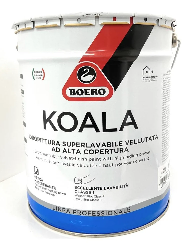 IDROPITTURA SUPERLAVABILE VELLUTATA KOALA da 14 lt. Boero