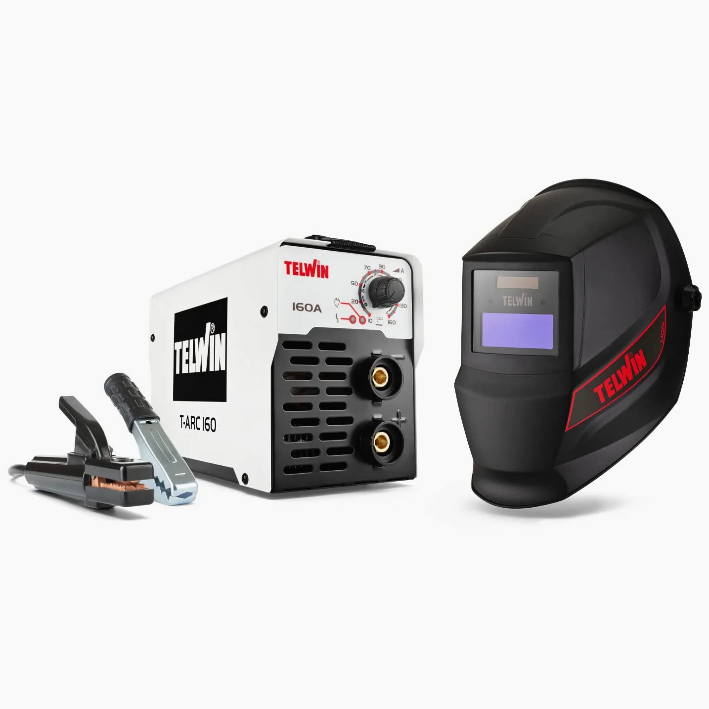 Telwin T-ARC 160 Saldatrice ad Elettrodo con Maschera di Saldatura e Accessori MMA, 20-160a