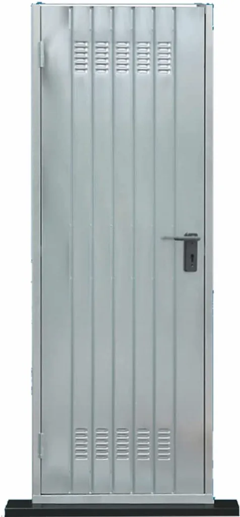 Porta Per Cantina Zincata Con Maniglia E Serratura - Garage - Sportello, 70 x 200