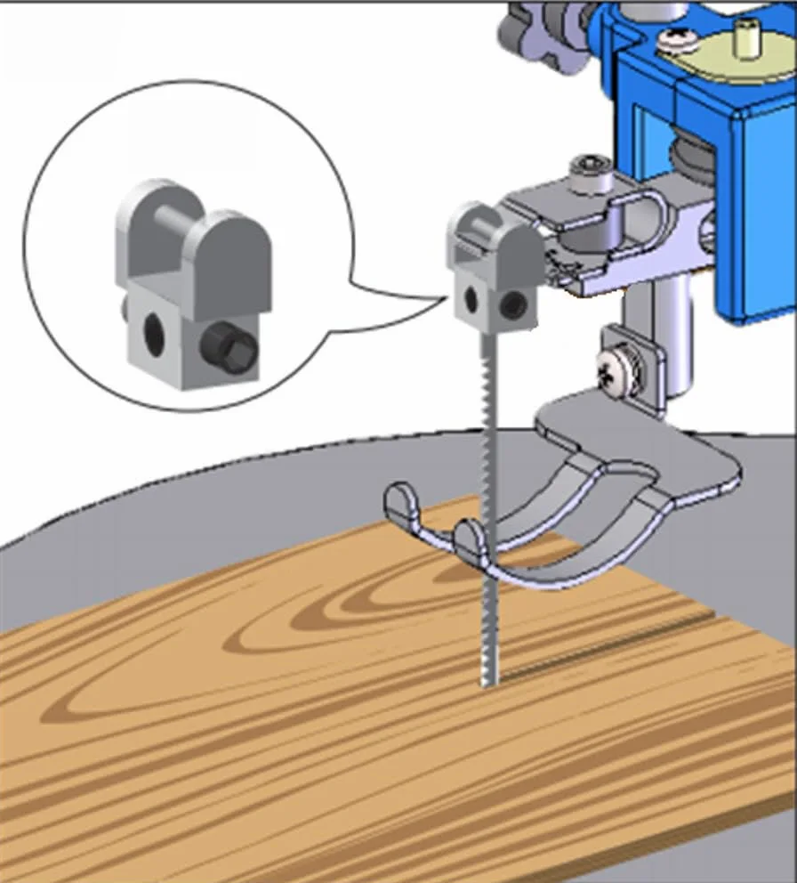 FERM Sega da traforo 120W - interruttore a pedale. Include lame TPI e chiave a brugola.