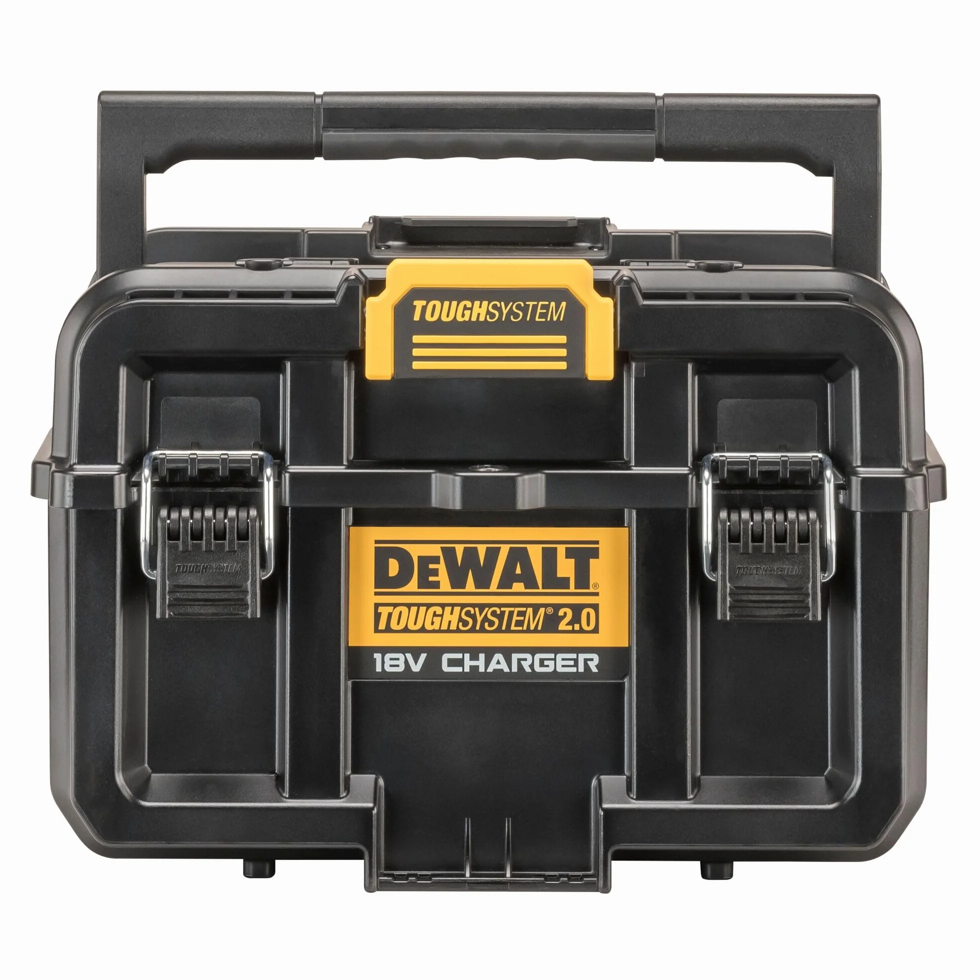 Dewalt Dwst83471-Qw 1/2 Tough System 2.0, Doppio Caricabatteria 4A con Carica Simultanea per Batteria Xr 18V, Flexvolt, Ventola Interna per Dissipazione Calore Quando Chiusa