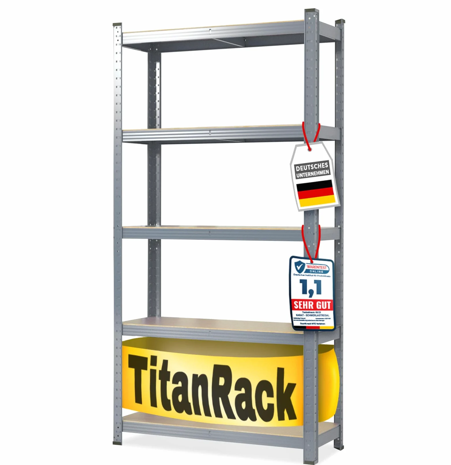 etm Scaffalatura per carichi pesanti, garage, cantina, officina, scaffalatura per magazzino, cantina, elevata portata e ripiani regolabili (grigio antracite, 180 x 120 x 45 cm)