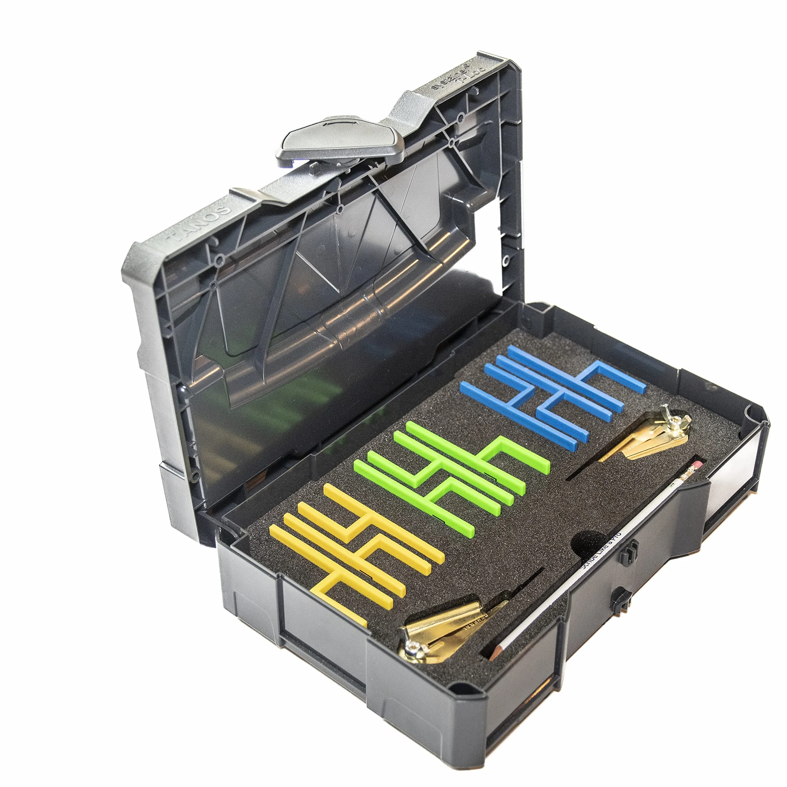 U-Scribe Jig Systainer Edition - Set di maschere per la lavorazione del legno e falegnameria con cassetta degli attrezzi e accessori - Segna le linee perfette più facilmente