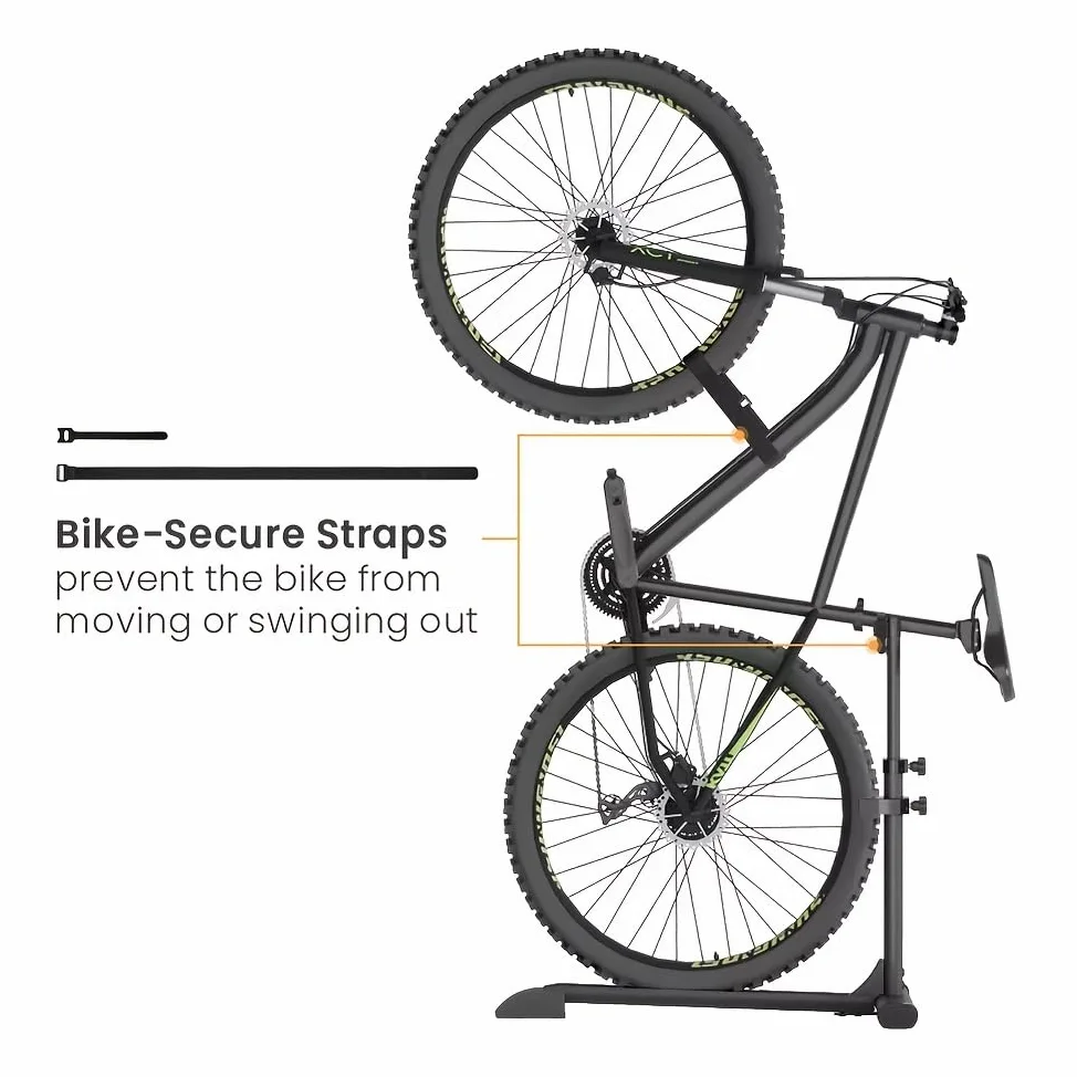 Mimoke Supporto verticale per biciclette - Supporto da terra in piedi per la conservazione di biciclette in interni - Garage e appartamenti (due pezzi)