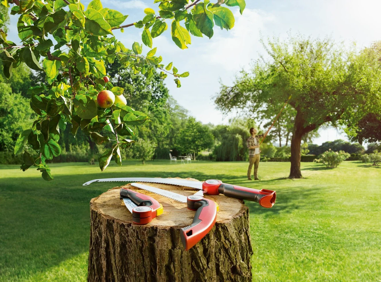 Wolf-Garten 71ACA003650 Power Cut Saw Pro 370 Segaccio Professionale Multi-Star, Rosso/Argento