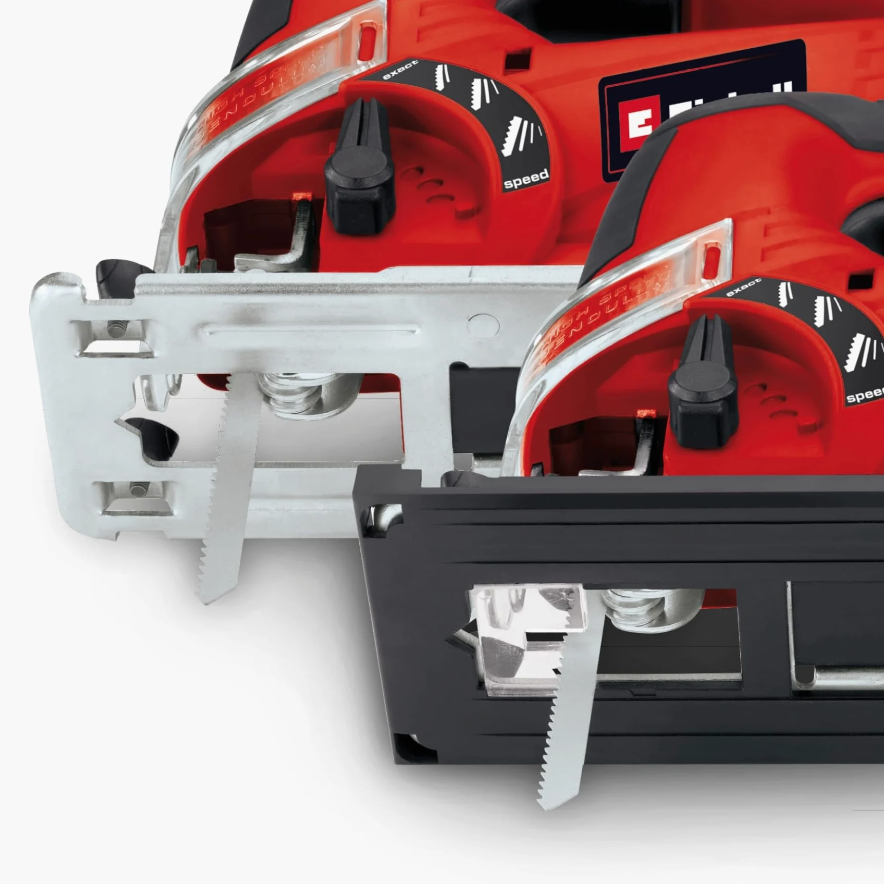 Einhell TC-JS 85 Seghetto alternativo (tensione 200-240 V, 620 W, oscillazioni al min. 800-3000, max taglio legno 85 mm, max taglio plastica 12 mm, max taglio metallo 8 mm, movimento pendolare 4 posizioni, cambio lama manuale, incl. Lama, valigetta)