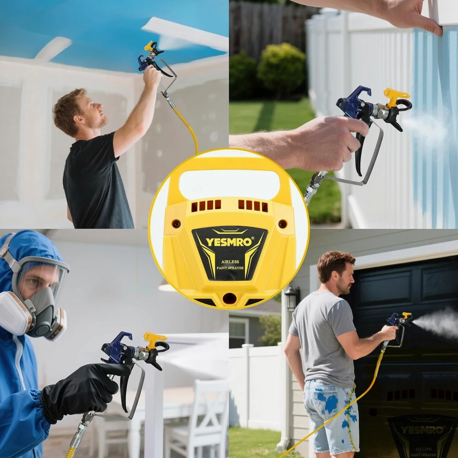 Airless Spruzzatore Vernice 3200psi, Produttività Avanzata Senza Assottigliamento per La Pittura Fai-da-te per Interni Della Casa Esterna