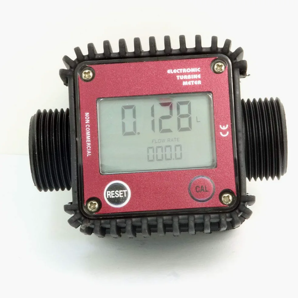 Misuratori di portata elettronici a turbina elettronica NUZAMAS 1 'per gasolio Combustibili chimici a getto d'acqua a 1 pollice misuratore di portata, Max 120L / M (1900GPH)
