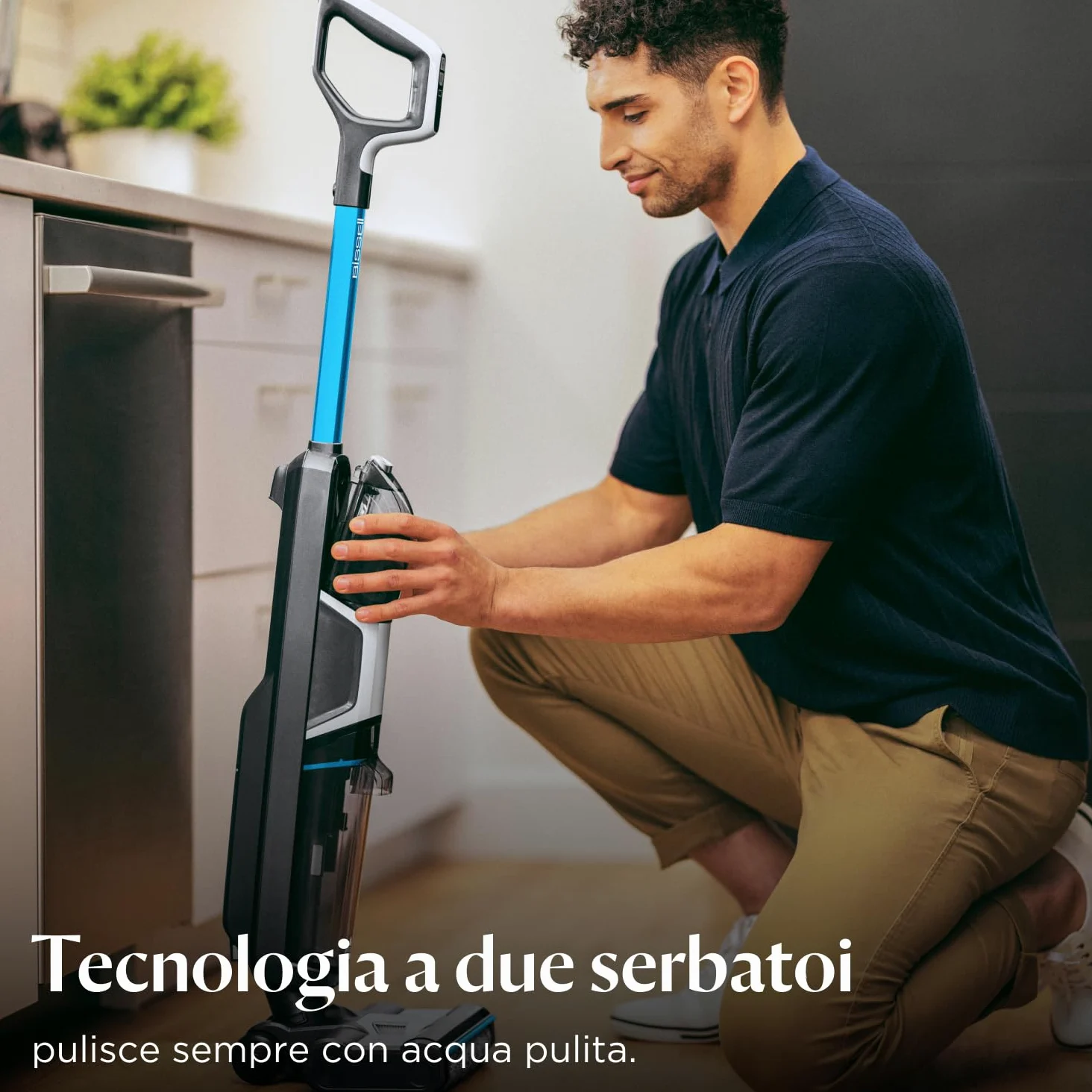 Bissell CrossWave HF3, Aspirapolvere Senza Fili, Aspira e Lava Insieme, Scopa Elettrica Leggero, 25 Minuti di Autonomia, Lavasciuga Pavimenti, Lavapavimenti Potente, Solo per Pavimenti Duri, 3598N