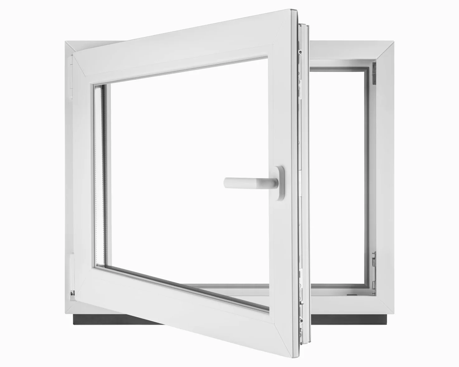Finestra Serramenti in pvc Bianco - Vetro camera Larghezza x Altezza 100 x 70 cm apertura Sinistra 1000 x 700 mm Funzione Girevole - Ottima scelta