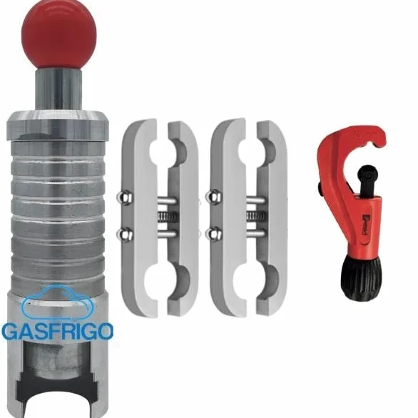 Kit cartellatrice tubi inox flessibili 1/2" 3/4" 1" 1"1/4 completo di dime DN12X-DN15 e DN20-25 e tagliatubi