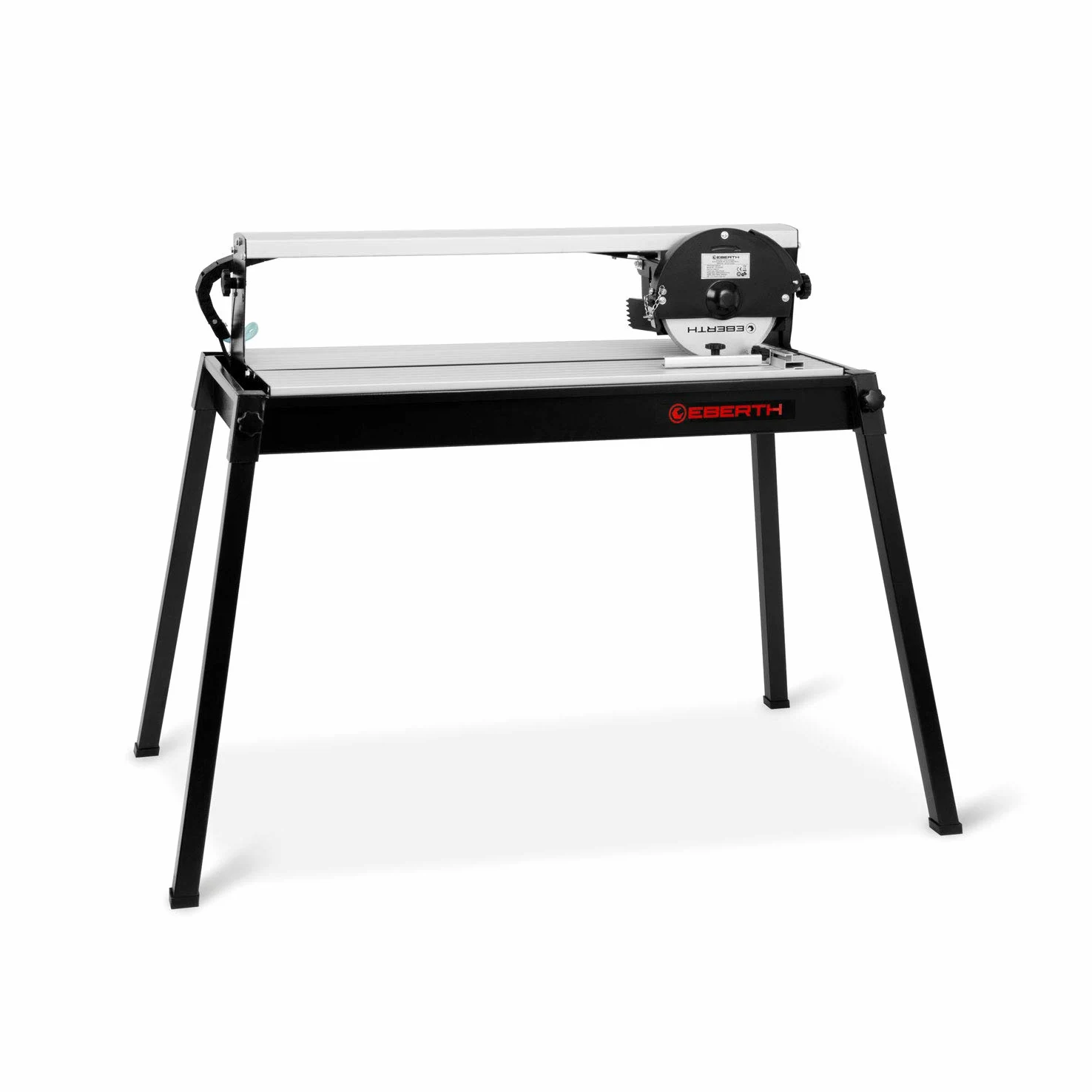 EBERTH Tagliapiastrelle Elettrico 800W, Tagliapiastrelle ad Acqua con Tavolo, Laser, Disco Diamantato 200mm, Lunghezza Taglio 620mm, Profondità Taglio 36mm, Girevole Fino a 45°, Arresto Angolare