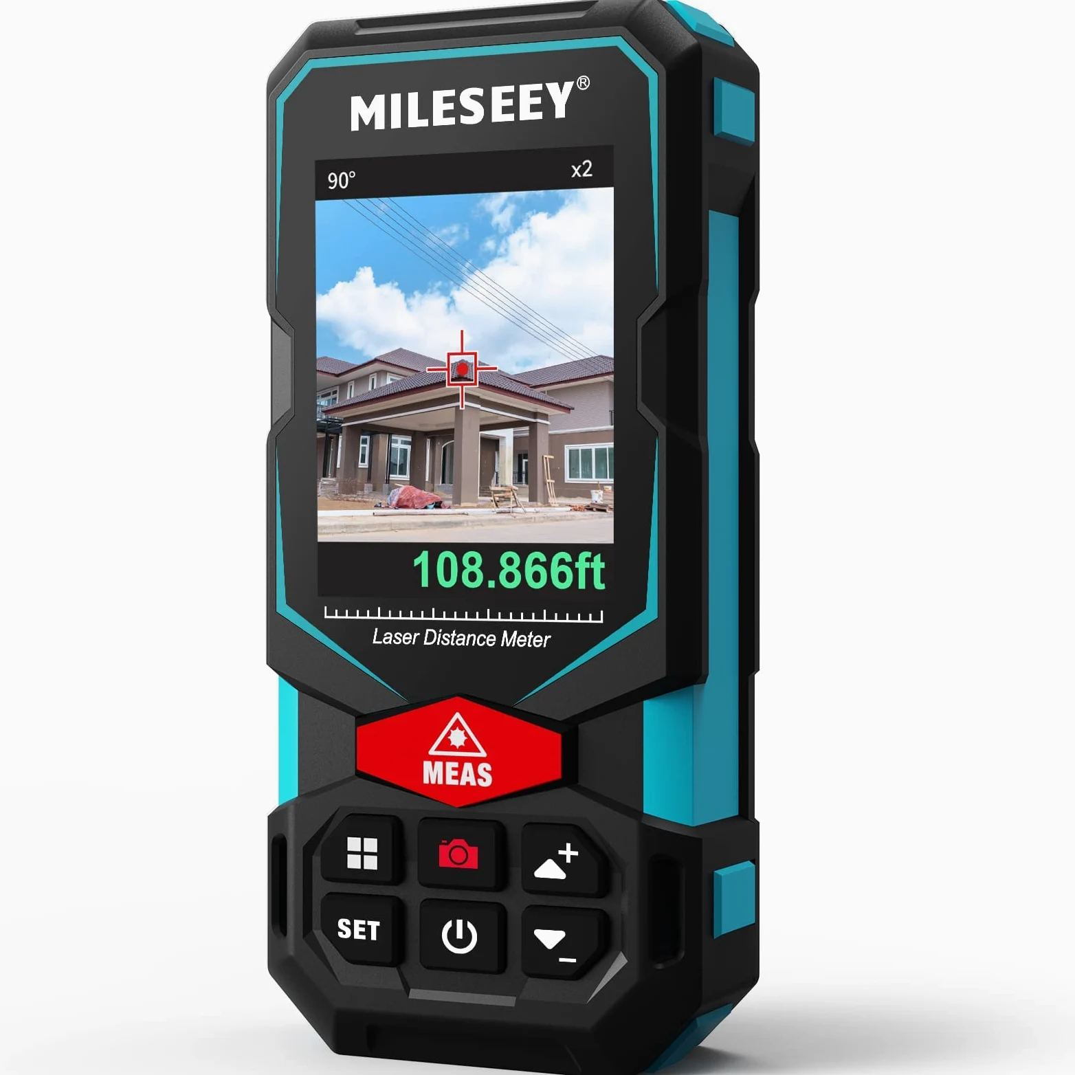MiLESEEY Telemetro Laser S7, Fotocamera Integrata, Fino a 100 m, Tecnologia P2P, Batteria Ricaricabile AAA, IP65, Metro Laser Professionale Multifunzionale