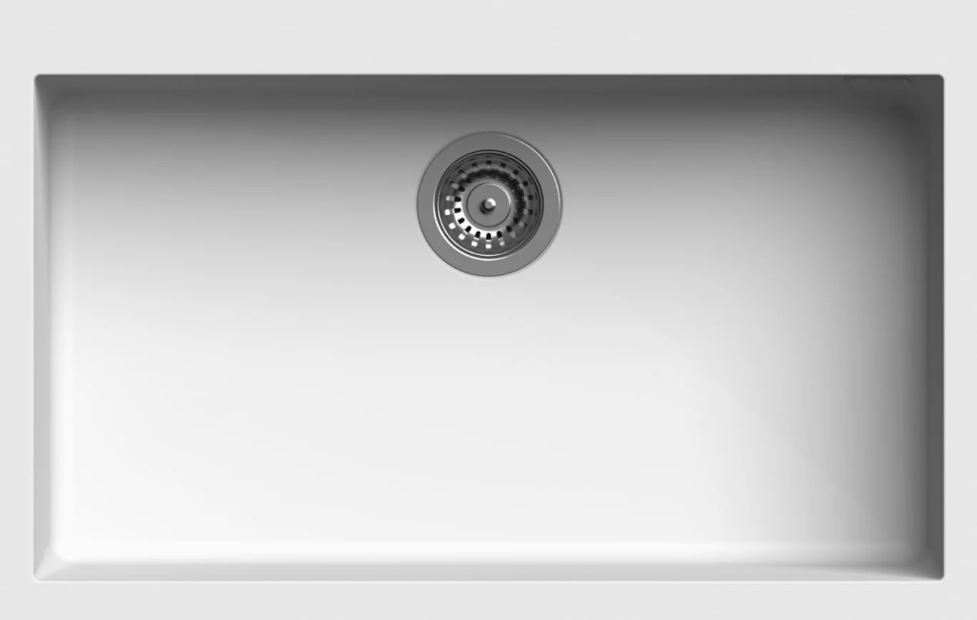 Lavello cucina Ettore Mix bianco 1 vasca/vascone 79 x 50 cm Made in Italy