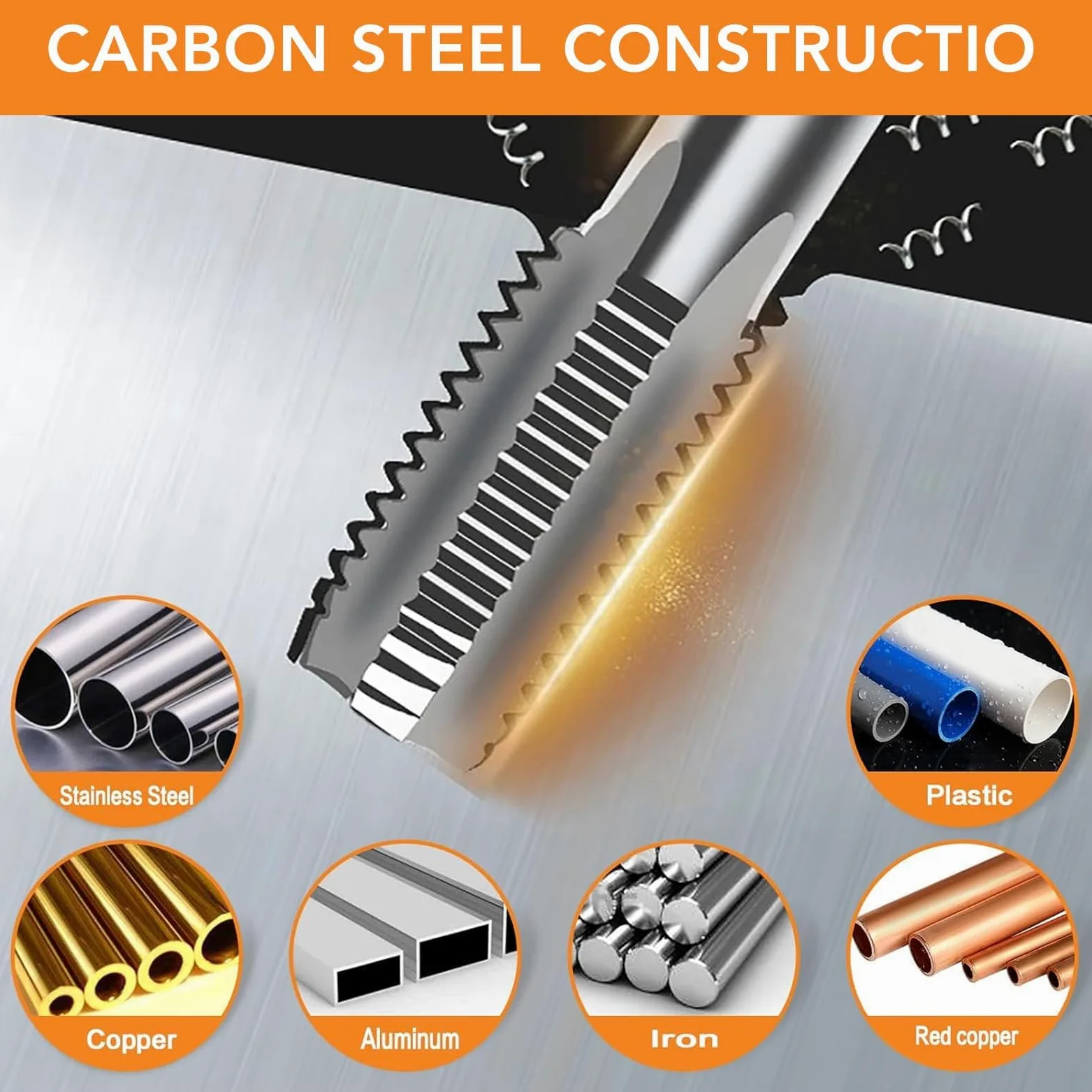 Set di Rubinetti NPT 6 Pezzi in Acciaio Al Carbonio Filettati per Impianti Idraulici Tubi 1 3/4 1/2 3/8 1/4 1/8
