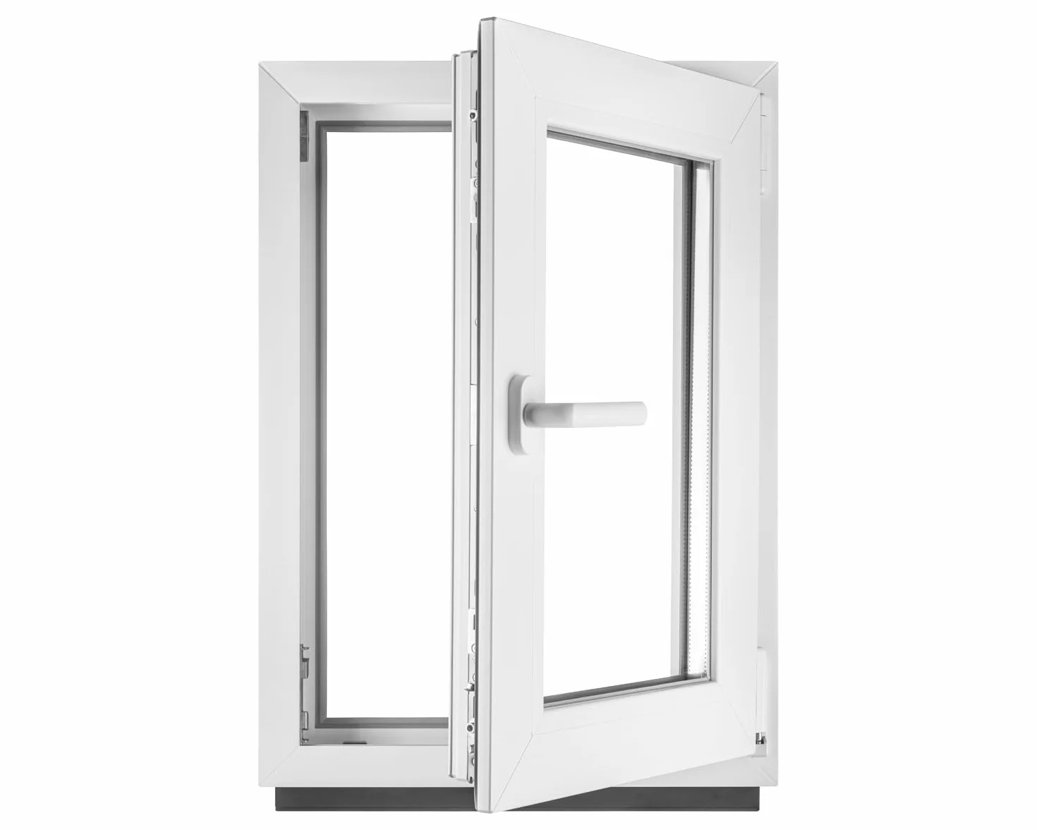Finestra Serramenti in pvc Bianco - Vetro camera Larghezza x Altezza 50 x 100 cm apertura Destra 500 x 1000 mm Funzione Girevole - Ottima scelta