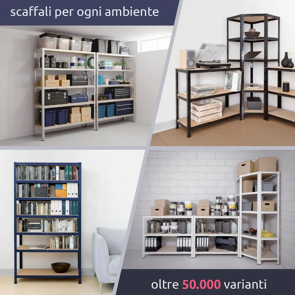 shelfplaza Scaffalatura nera per carichi pesanti, 90 x 120 x 30 cm, con 3 ripiani da 175 kg Nero
