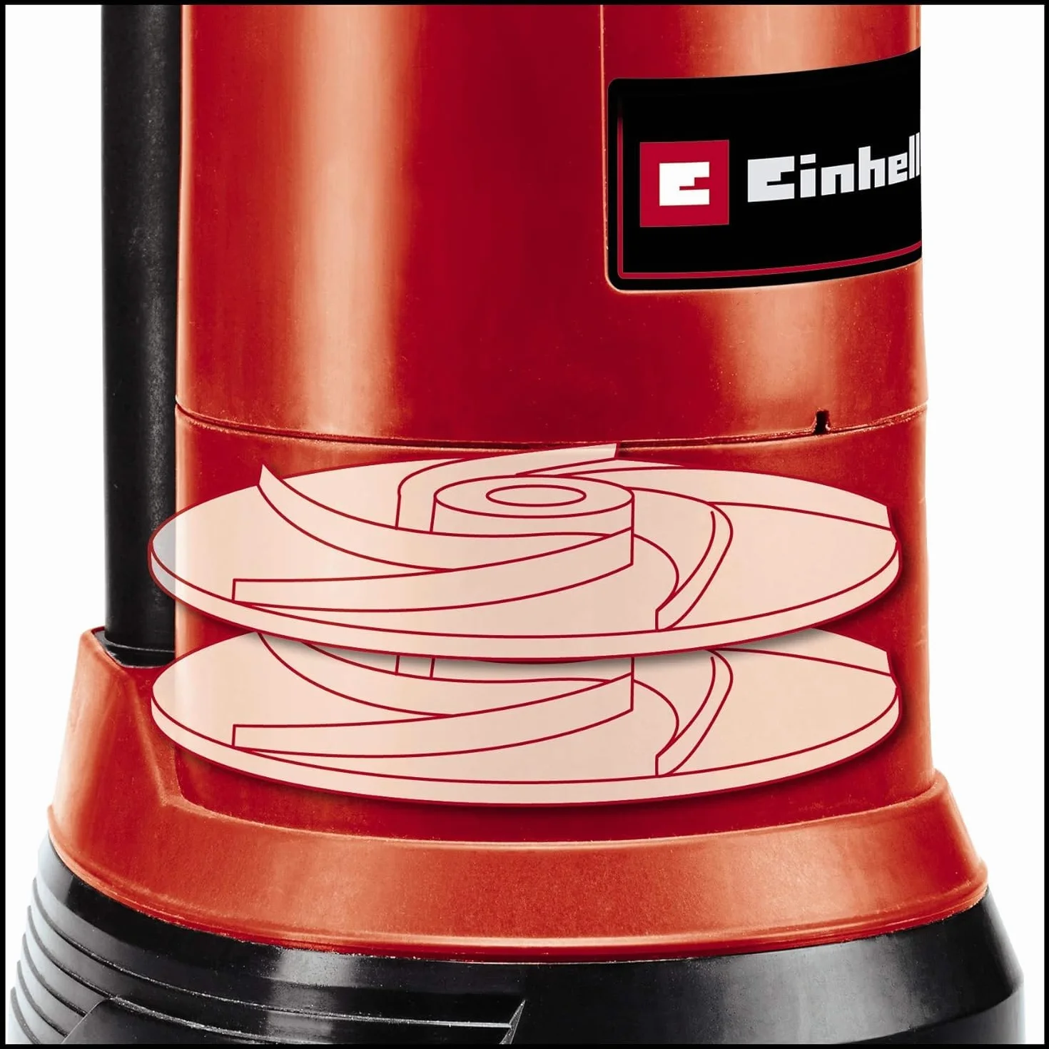 Einhell GE-PP 5555 RB-A Pompa per cisterne (550 W, portata max 5500 L/h, prevalenza 20 m, immersione max 7m, incl. Tubo a collo di cigno)