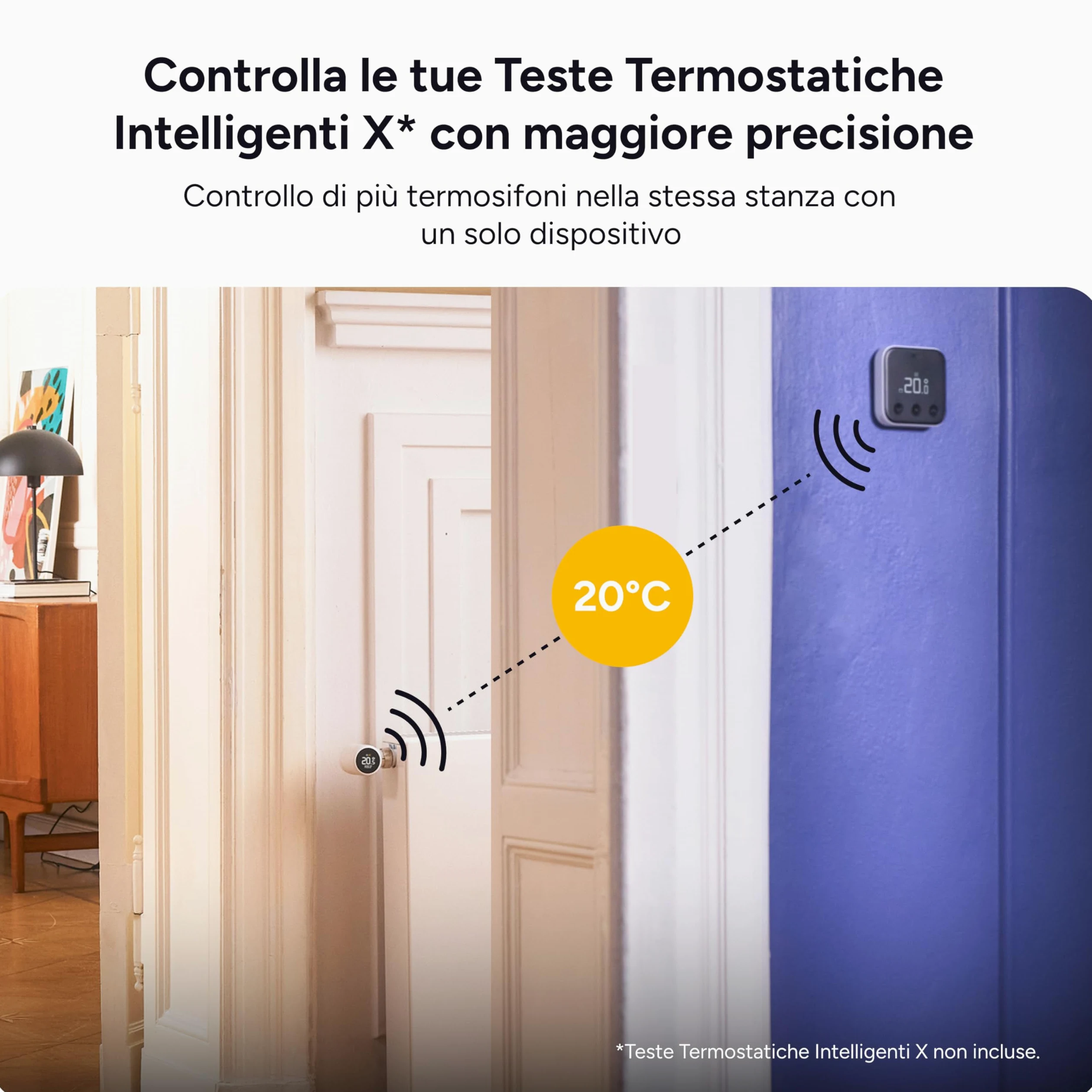 tado° sensori di temperatura wireless X, prodotto aggiuntivo per termostati intelligenti X, controllo ottimale dei radiatori, semplice installazione fai da te