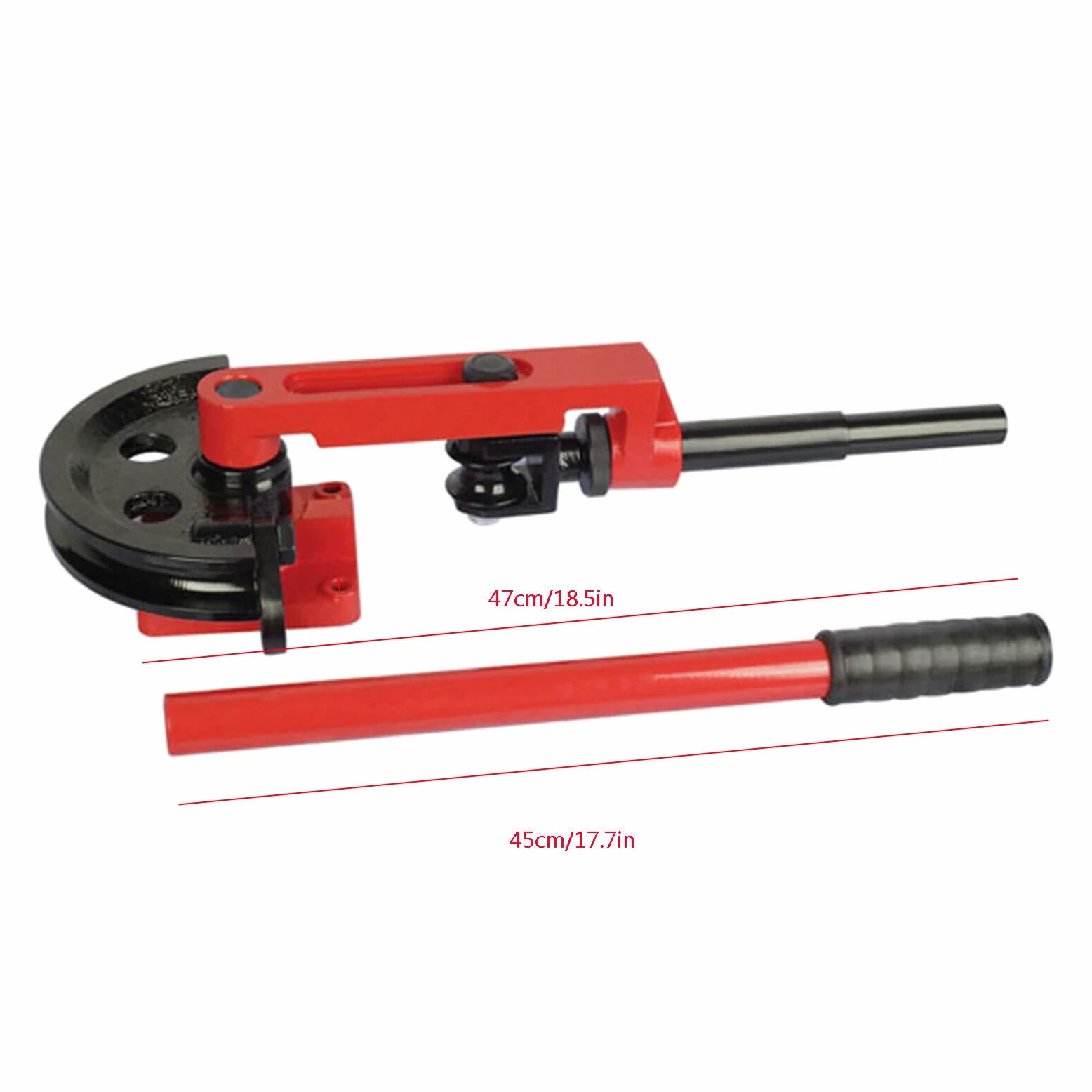 Piegatubi manuale 0-180° con 7 matrici (10-25 mm) per tubi in rame, tubi in ferro, tubi in alluminio, tubi in acciaio inox