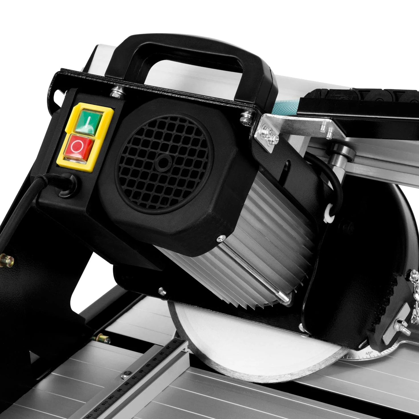 EBERTH Tagliapiastrelle Elettrico 800W, Tagliapiastrelle ad Acqua con Tavolo, Laser, Disco Diamantato 200mm, Lunghezza Taglio 620mm, Profondità Taglio 36mm, Girevole Fino a 45°, Arresto Angolare