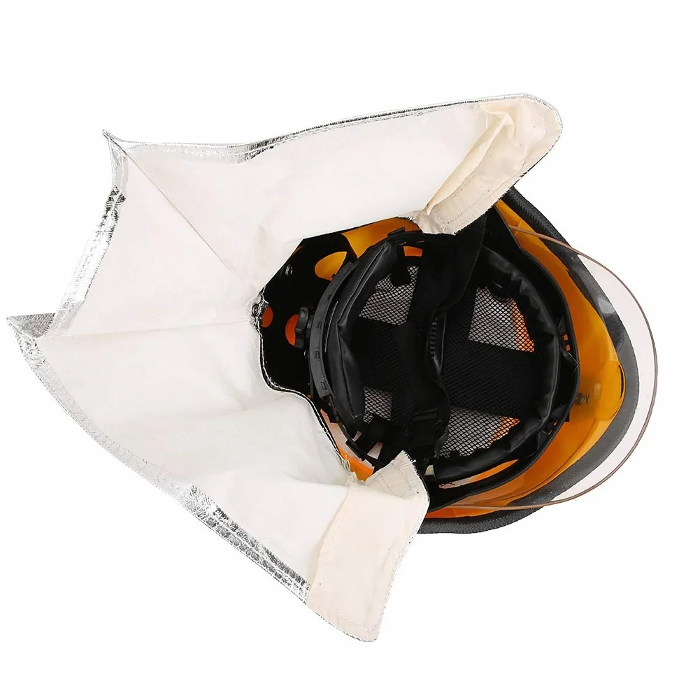 Ejoyous Casco Protettivo Ignifugo, Casco Integrale di Sicurezza Cappello di Salvataggio Resistente Al Calore Copricapo Protettivo per Pompiere