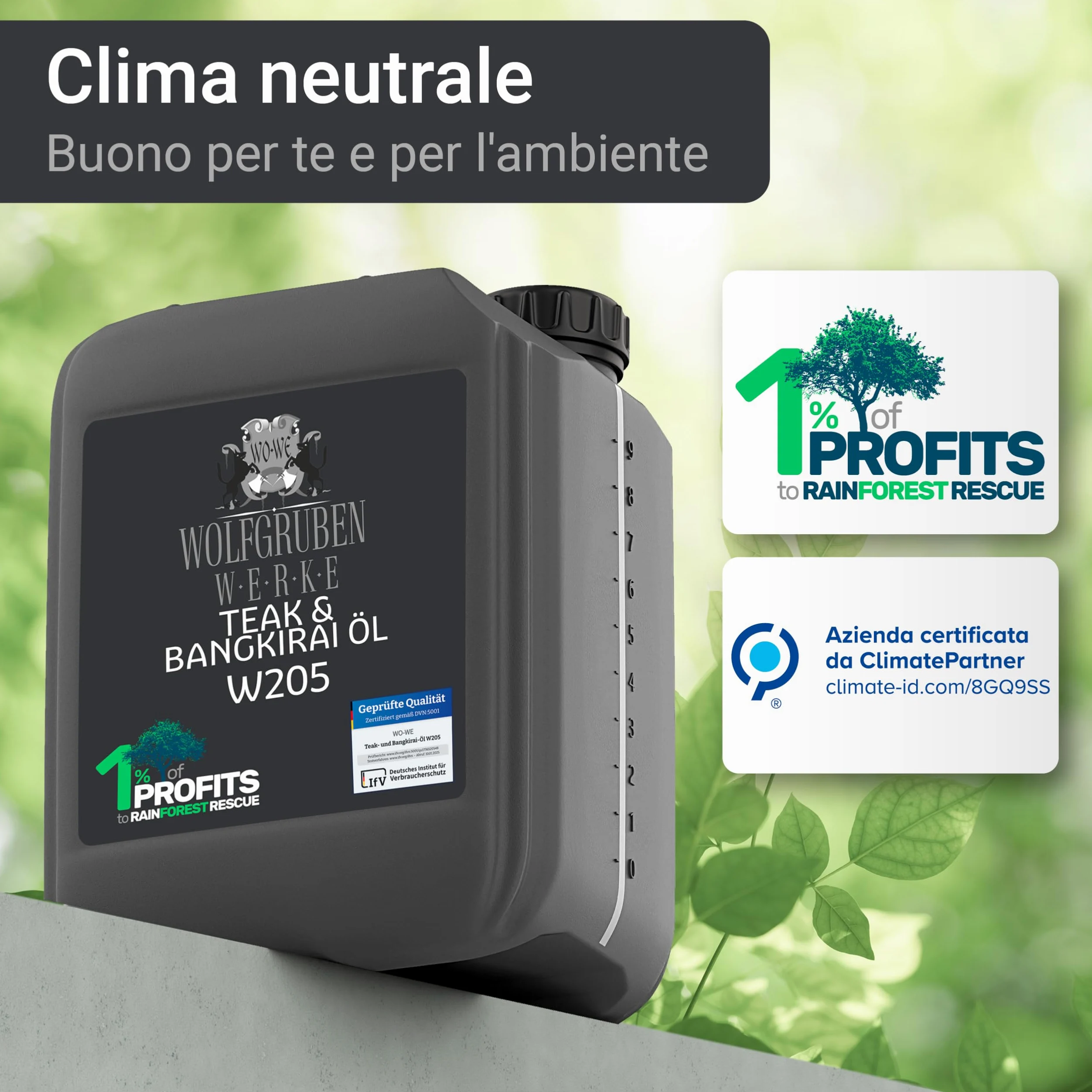 Olio di Teak Bangkirai Cura per Legno Impregnante Incolore W205-10L