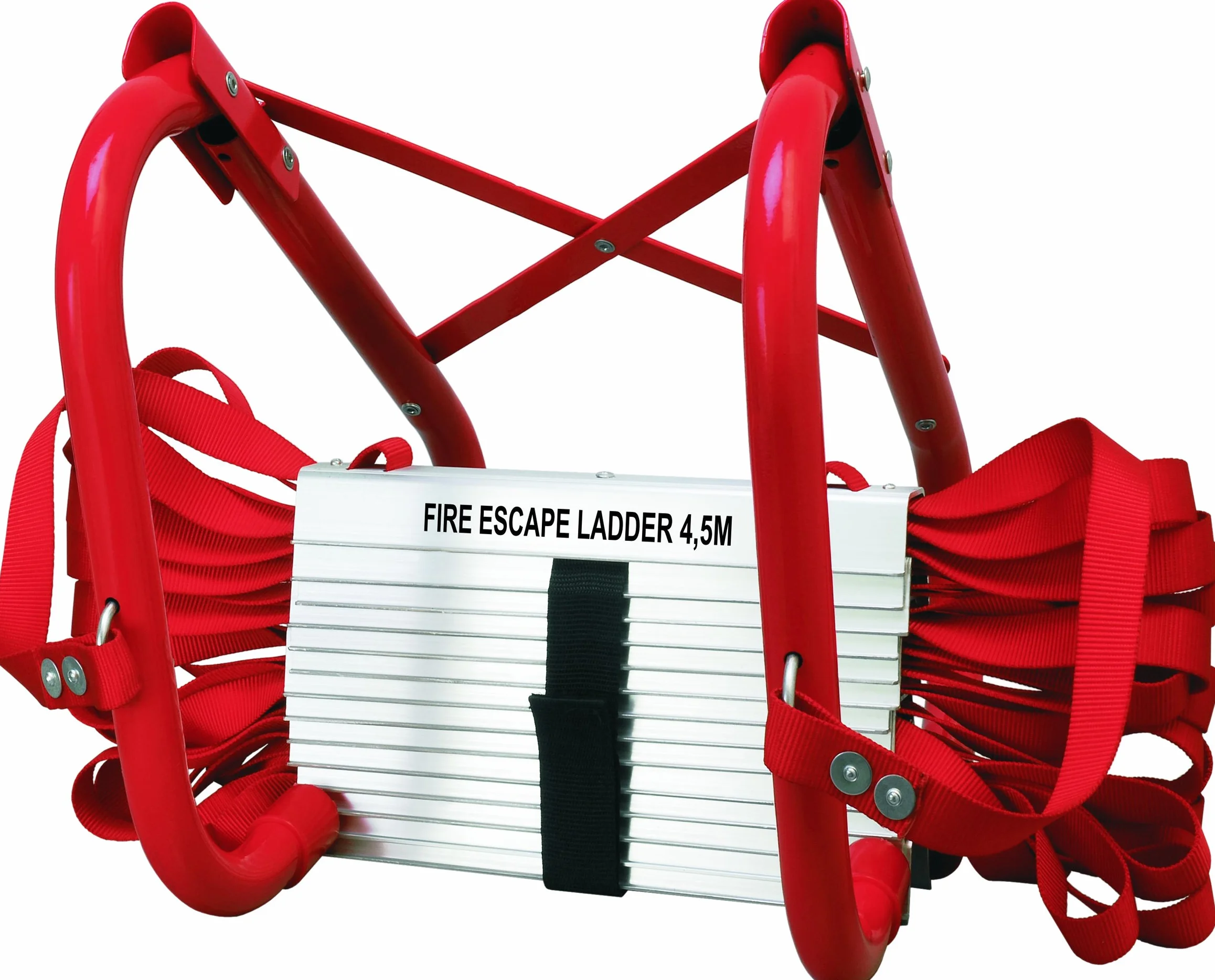Smartwares Scala di fuga - Rosso - Acciaio - 4,5 m di lunghezza - 450 kg max - Ideale per l'evacuazione del 1° piano - 10.015.18