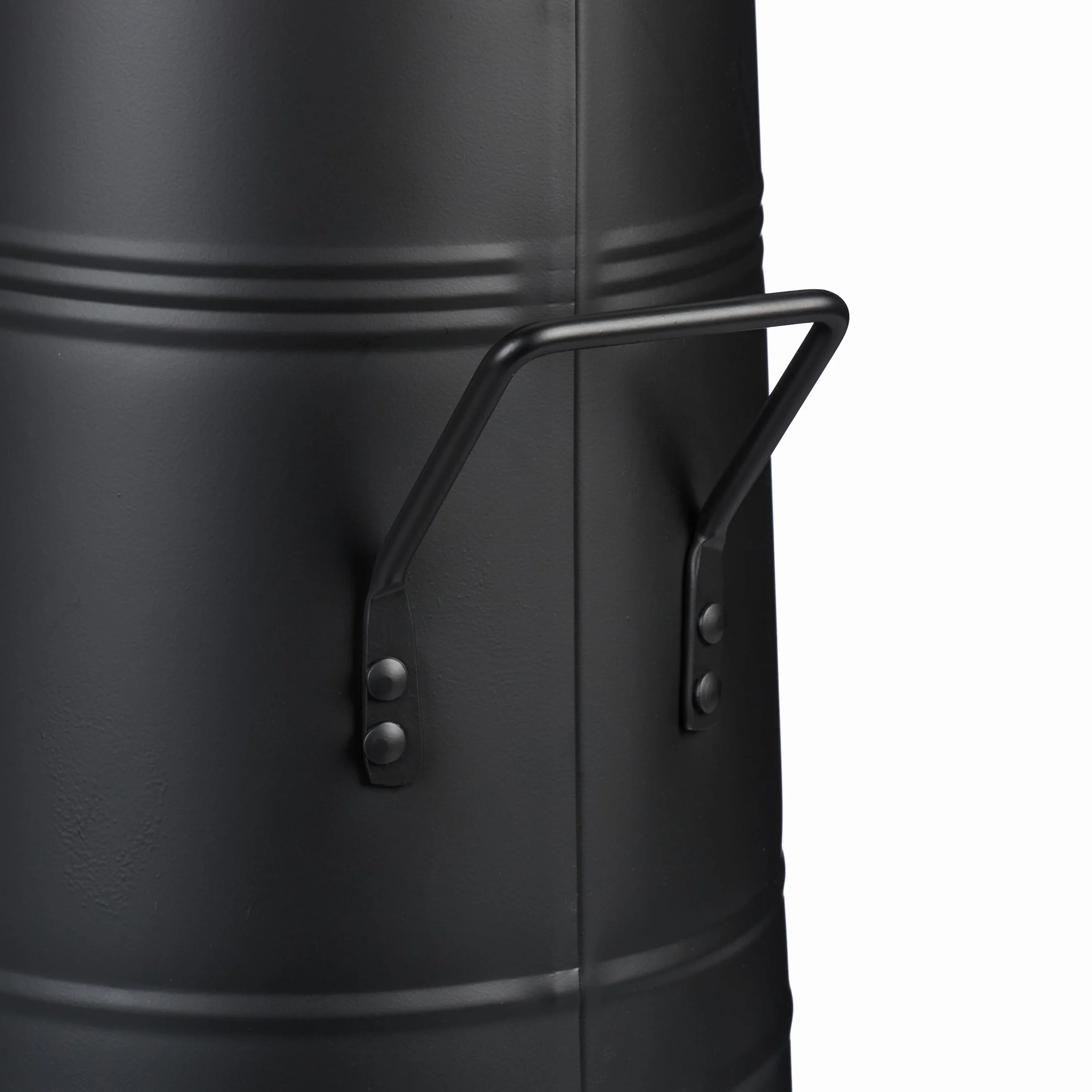 Relaxdays Contenitore Porta Carbone da Camino, Secchio per Pellet, Portacenere in Metallo da 12 Litri, Caminetto, Nero