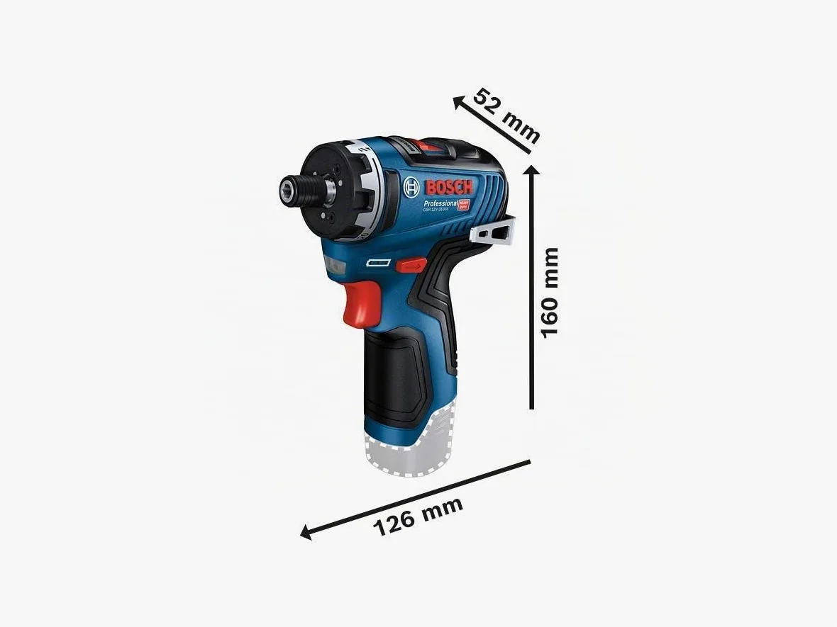 Bosch Professional 12V System Trapano-avvitatore a Batteria GSR 12V-35 HX, Include 2 Batterie da 3.0 Ah, Caricabatteria GAL 12V-40, in L-BOXX