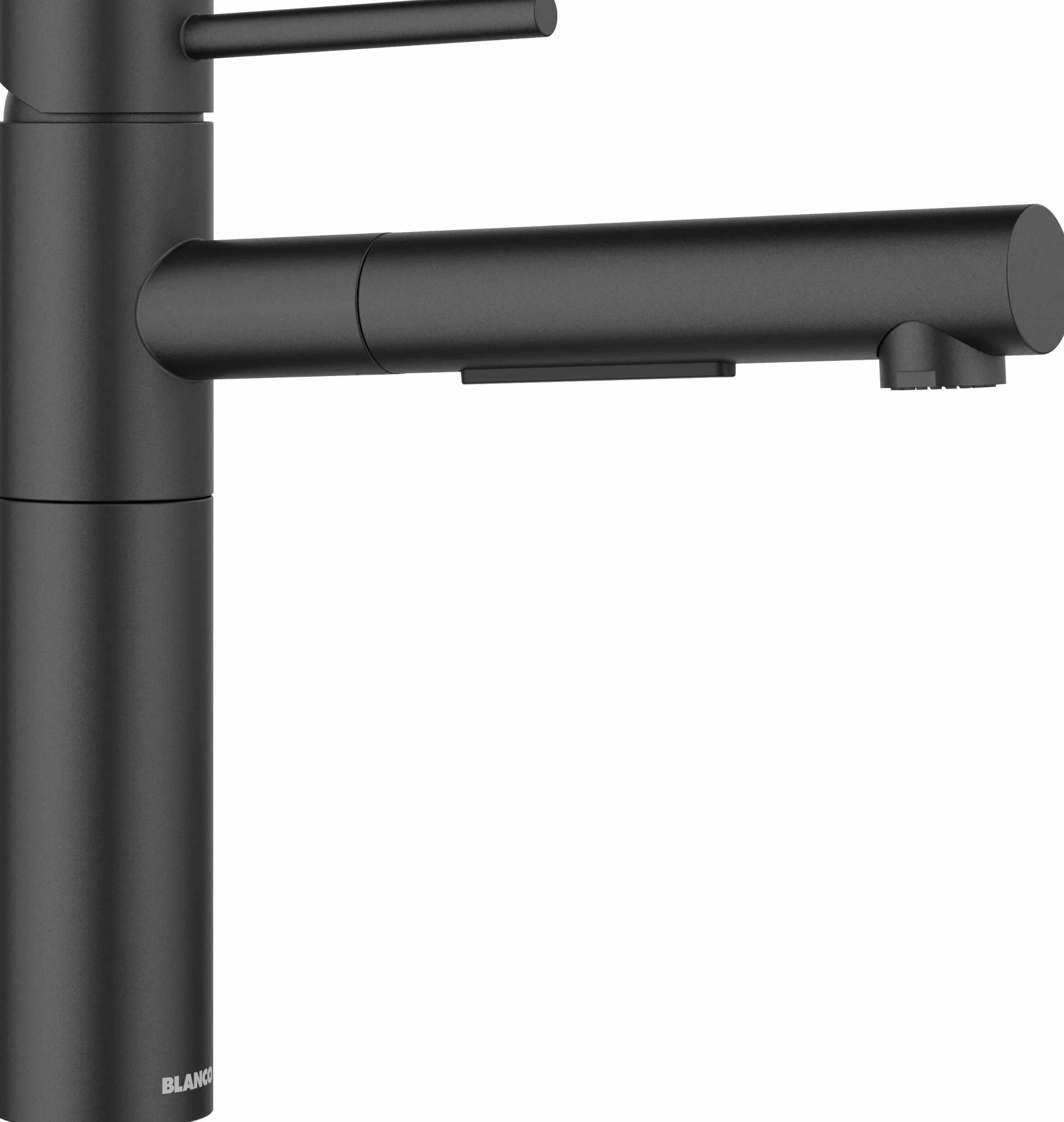 BLANCO ALTA-S II | Rubinetto da cucina in nero silgranito | alta pressione | con tubo estraibile | antiriflusso | cartuccia in ceramica | qualità sicura dell'acqua e risparmio idrico