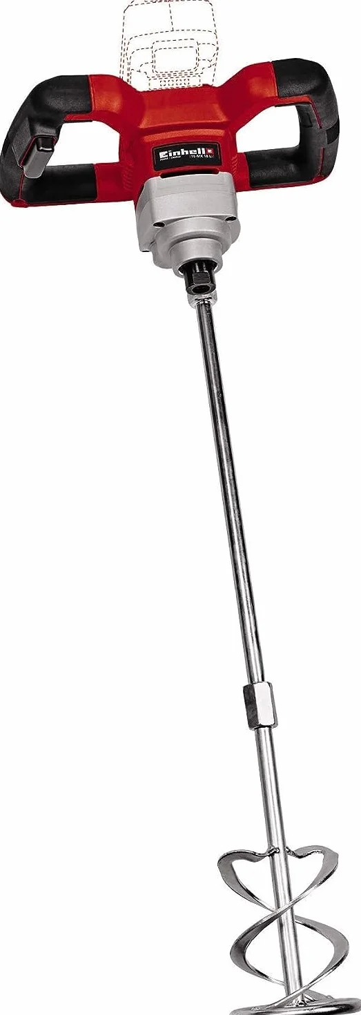 Einhell TE-MX 18 Li - Solo Miscelatore a batteria Power X-Change (18V,attacco M14, giri min. 0-620, inclusa frusta diam. 100mm, senza batteria e caricabatteria)