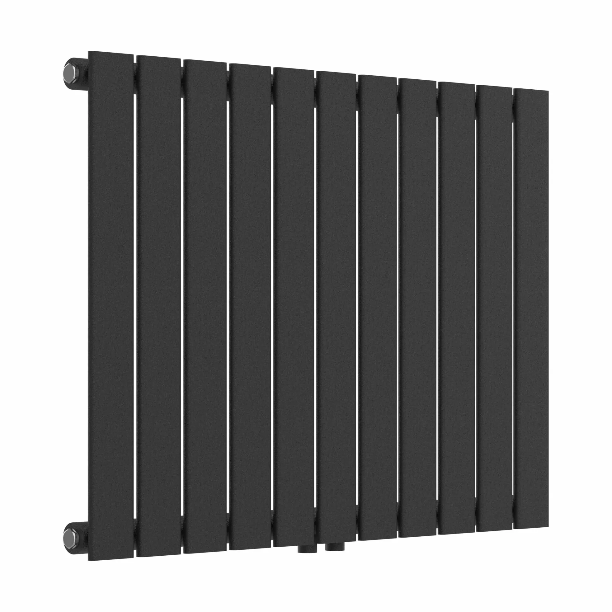 [neu.haus] Termosifone da Parete Radiatore Design Riscaldamento ad Acqua Calda Termoarredo a Pannello Singolo con Elementi Piatti 60 x 80 cm - Nero