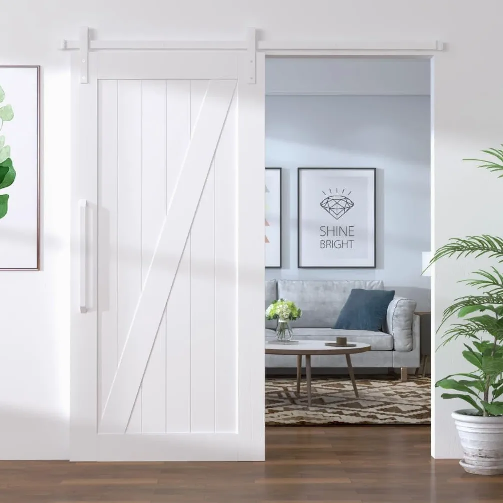 vidaXL Kit Accessori per Porta Scorrevole 183 cm in Acciaio Bianco