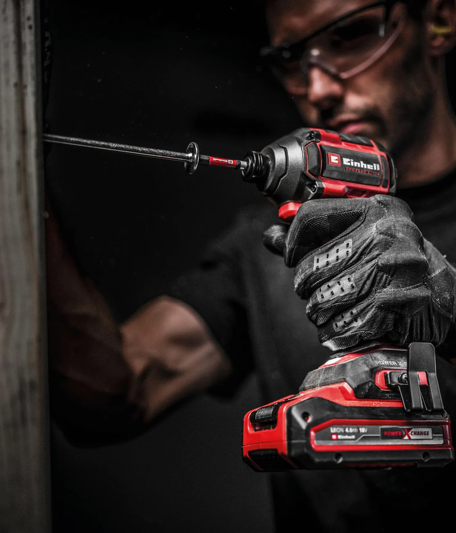 Trapano a percussione a batteria Einhell Professional TP-CI 18/250-C Li BL-Solo Power X-Change (18 V, 250 Nm, Brushless, mandrino esagonale, luce LED, batteria esclusa)