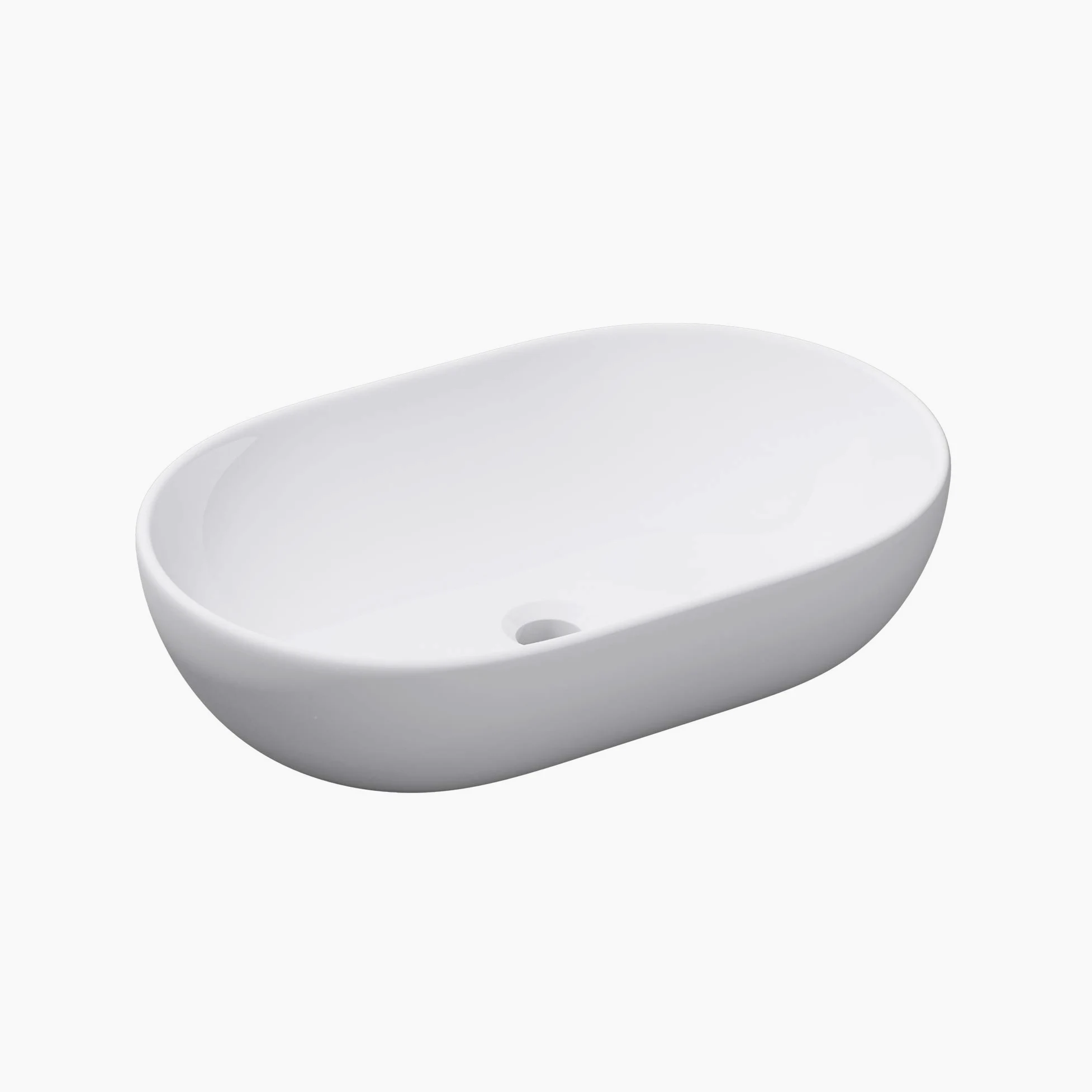 Mai & Mai Lavabo da Appoggio 60X40X15cm, Lavandino Bagno Ovale Brüssel322 Lavabo in Ceramica Nano Rivestimenti inclusi